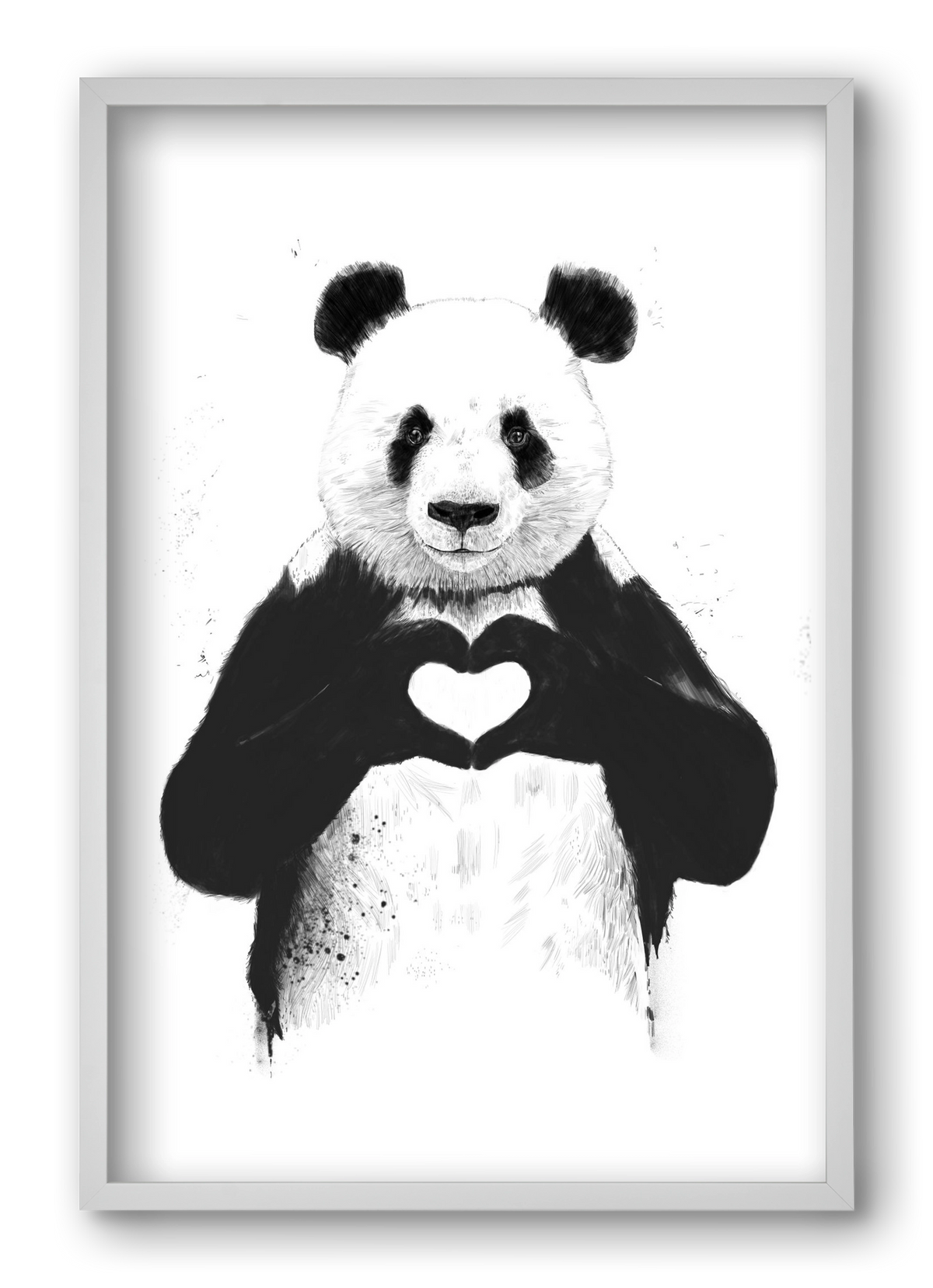 All you need is love, 40x60 cm (40x60 cm), Fehér keret