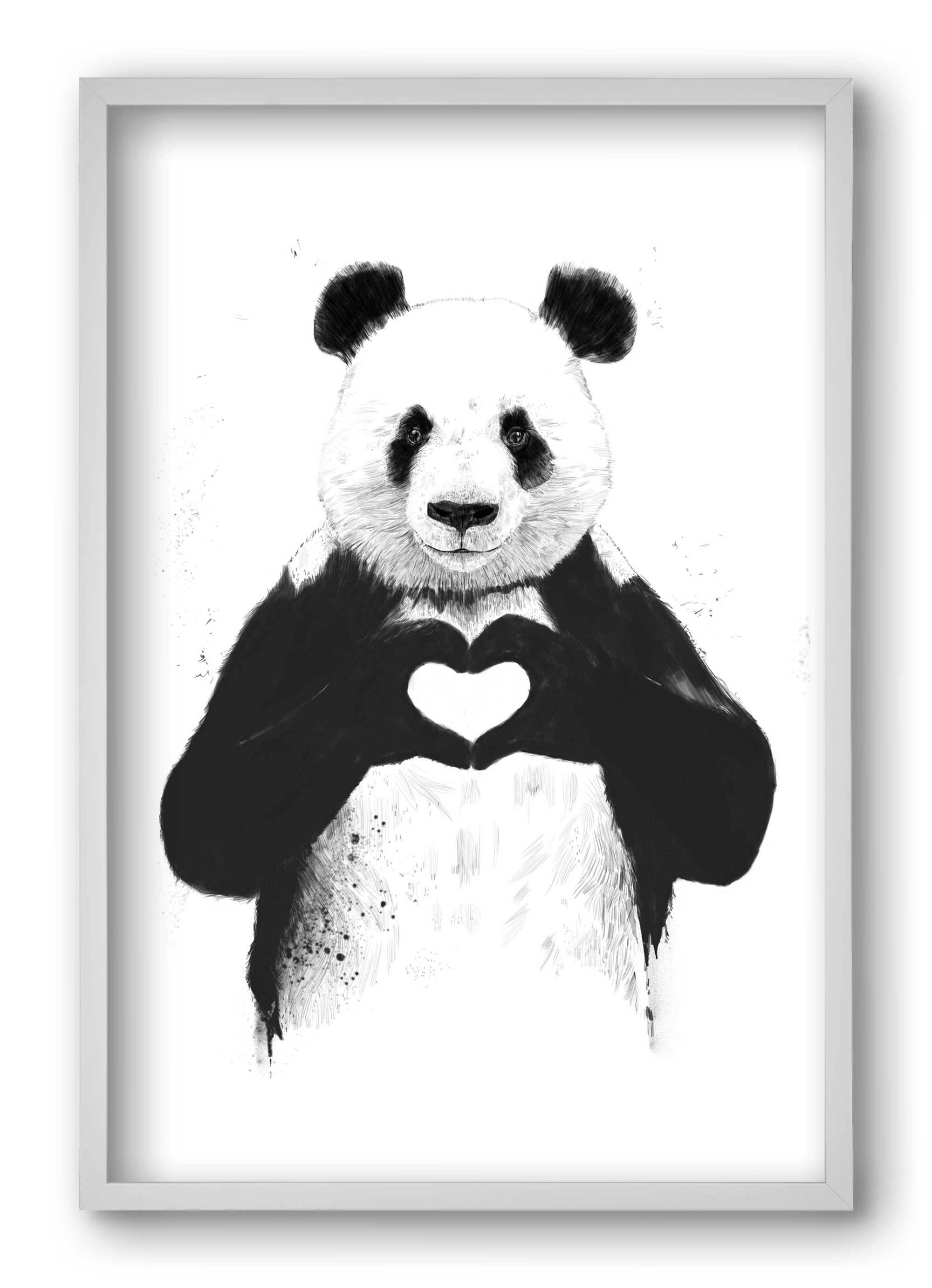 All you need is love, 40x60 cm (40x60 cm), Fehér keret