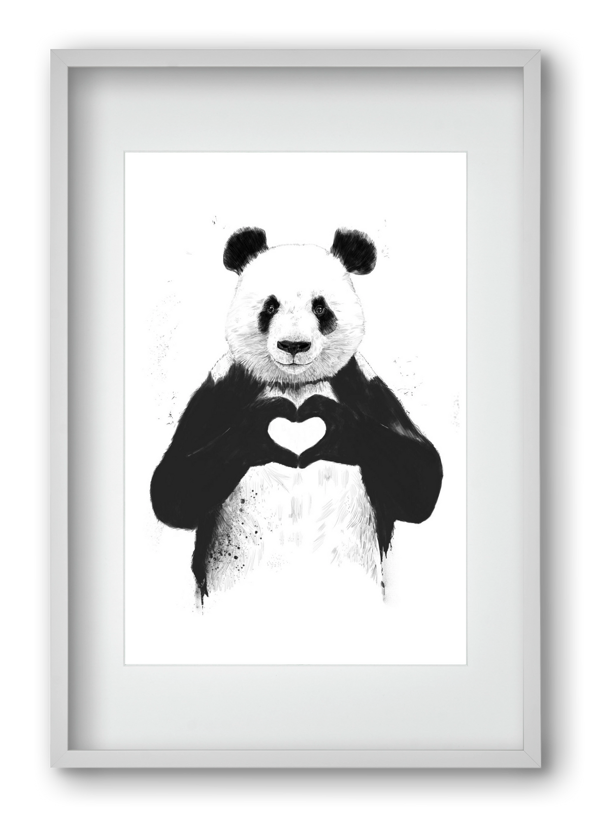 All you need is love, 40x60 cm (30x45 cm), Fehér keret, paszpartuval