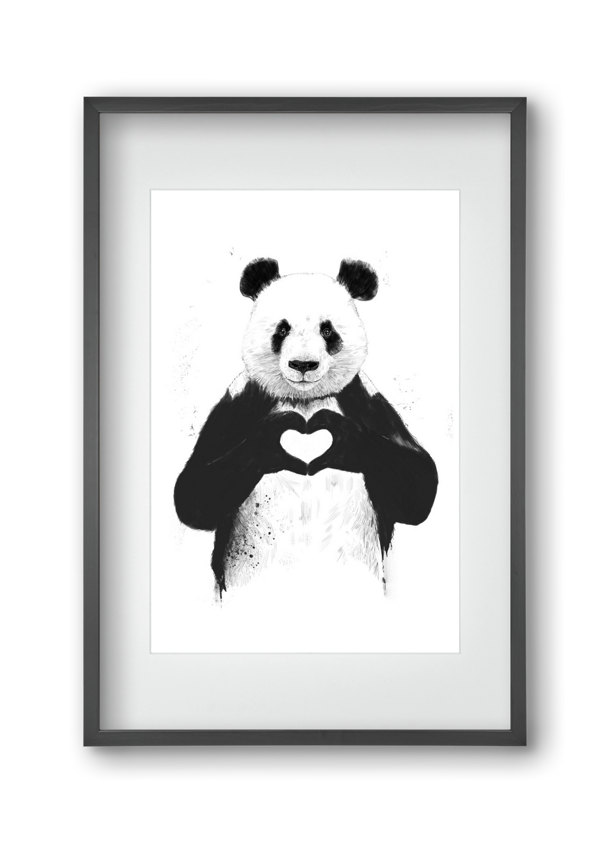 All you need is love, 30x45 cm (20x30 cm), Fekete keret, paszpartuval