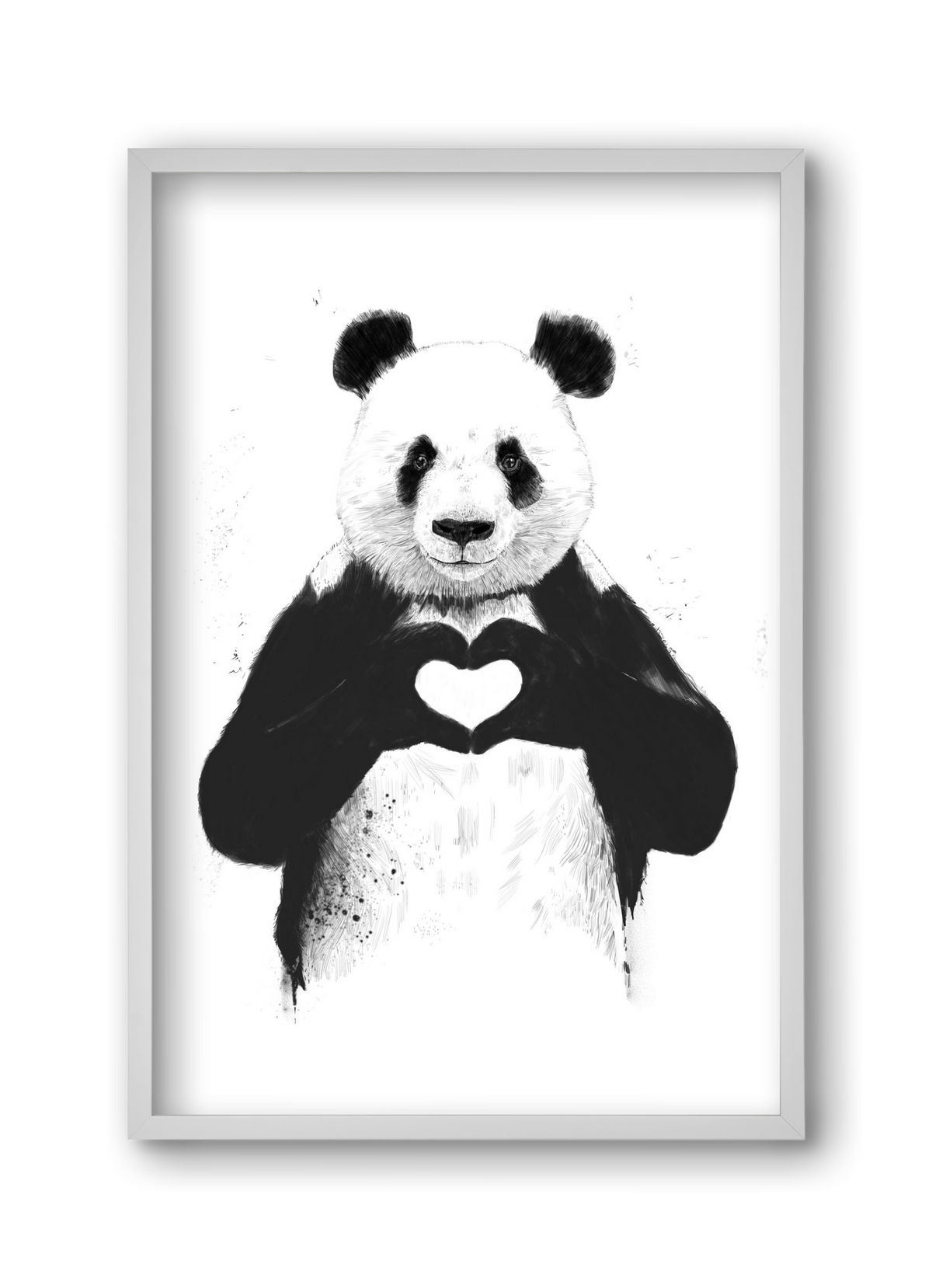 All you need is love, 30x45 cm (30x45 cm), Fehér keret