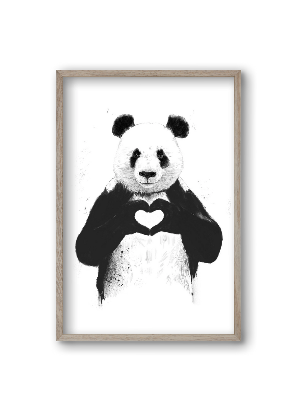 All you need is love, 20x30 cm (20x30 cm), Tölgy keret