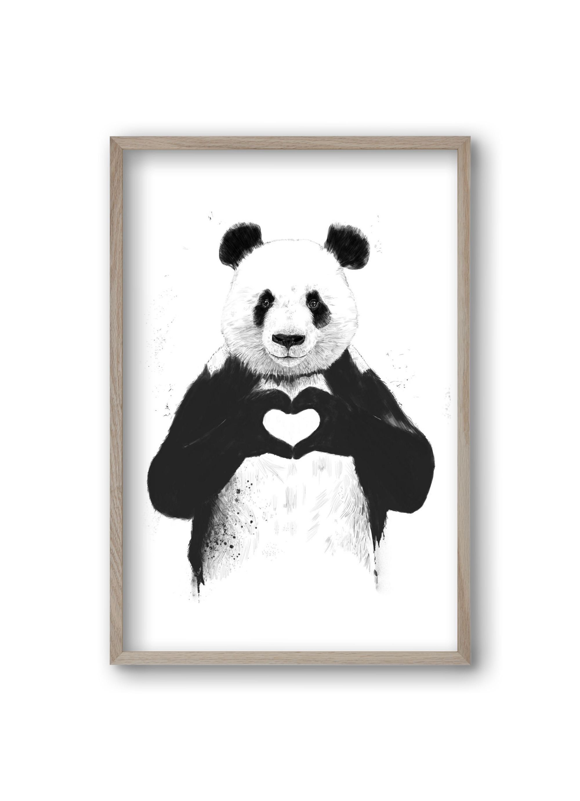 All you need is love, 20x30 cm (20x30 cm), Tölgy keret