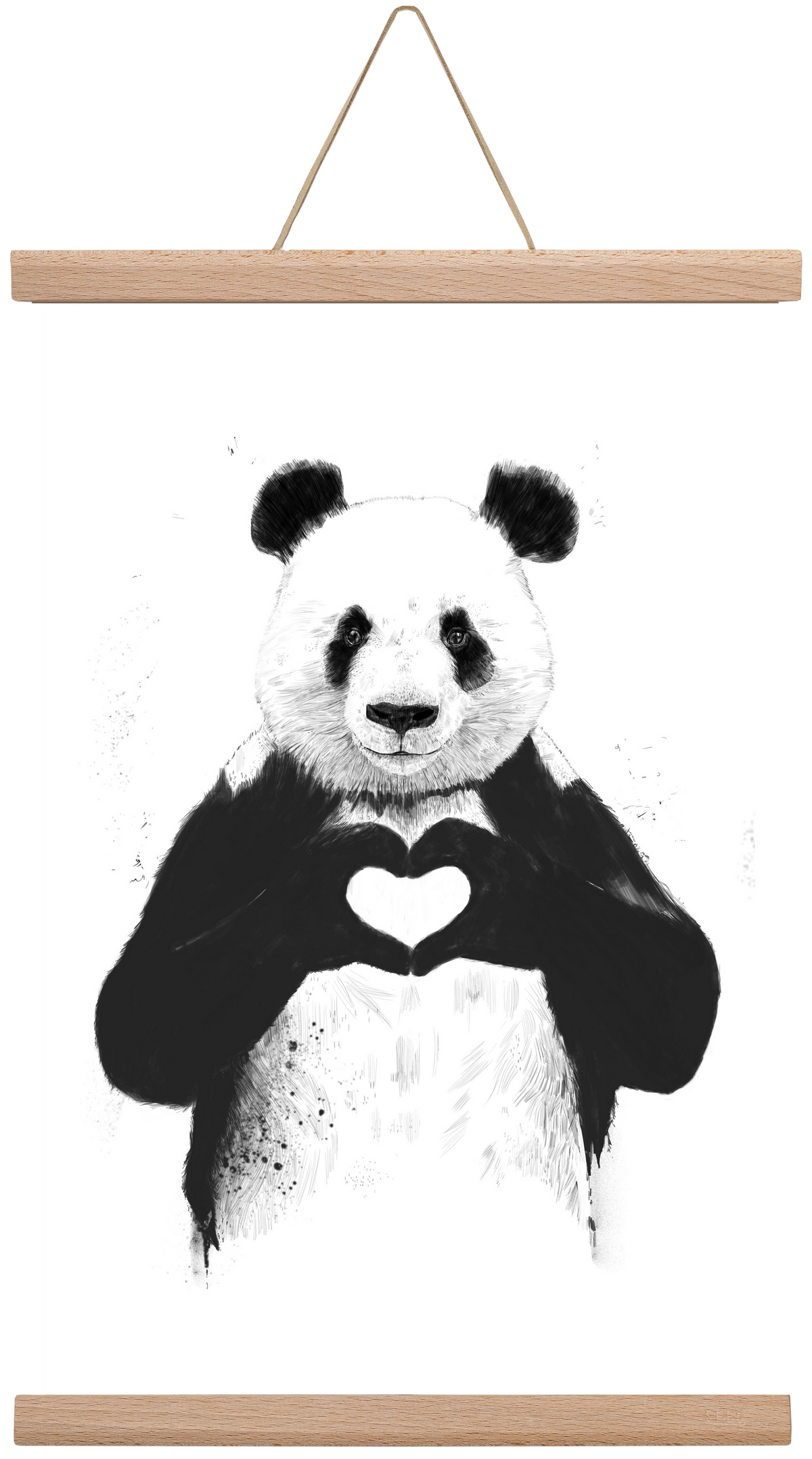 All you need is love, 30x45 cm (30x45 cm), Tölgy akasztó