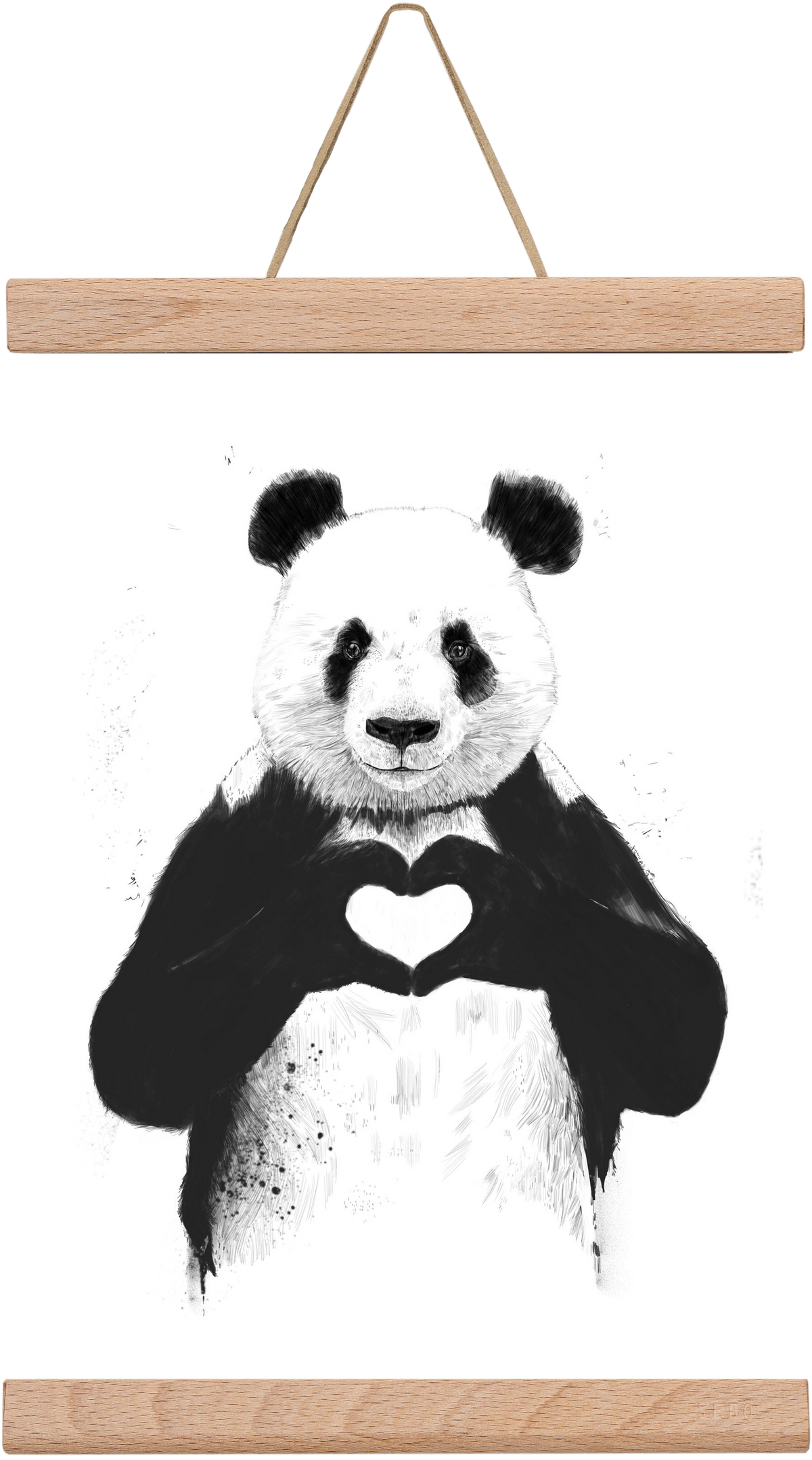 All you need is love, 20x30 cm (20x30 cm), Tölgy akasztó