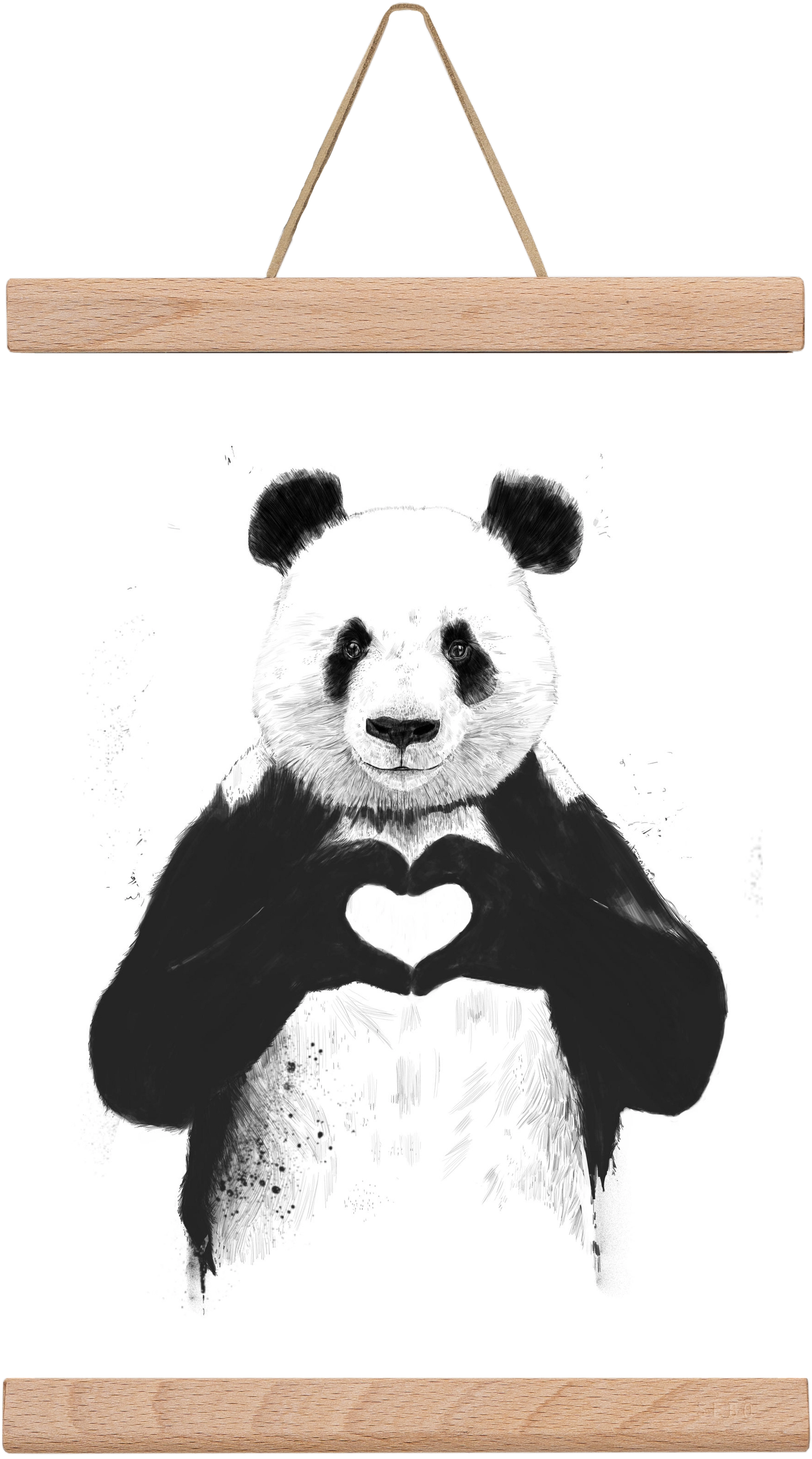 All you need is love, 20x30 cm (20x30 cm), Tölgy akasztó