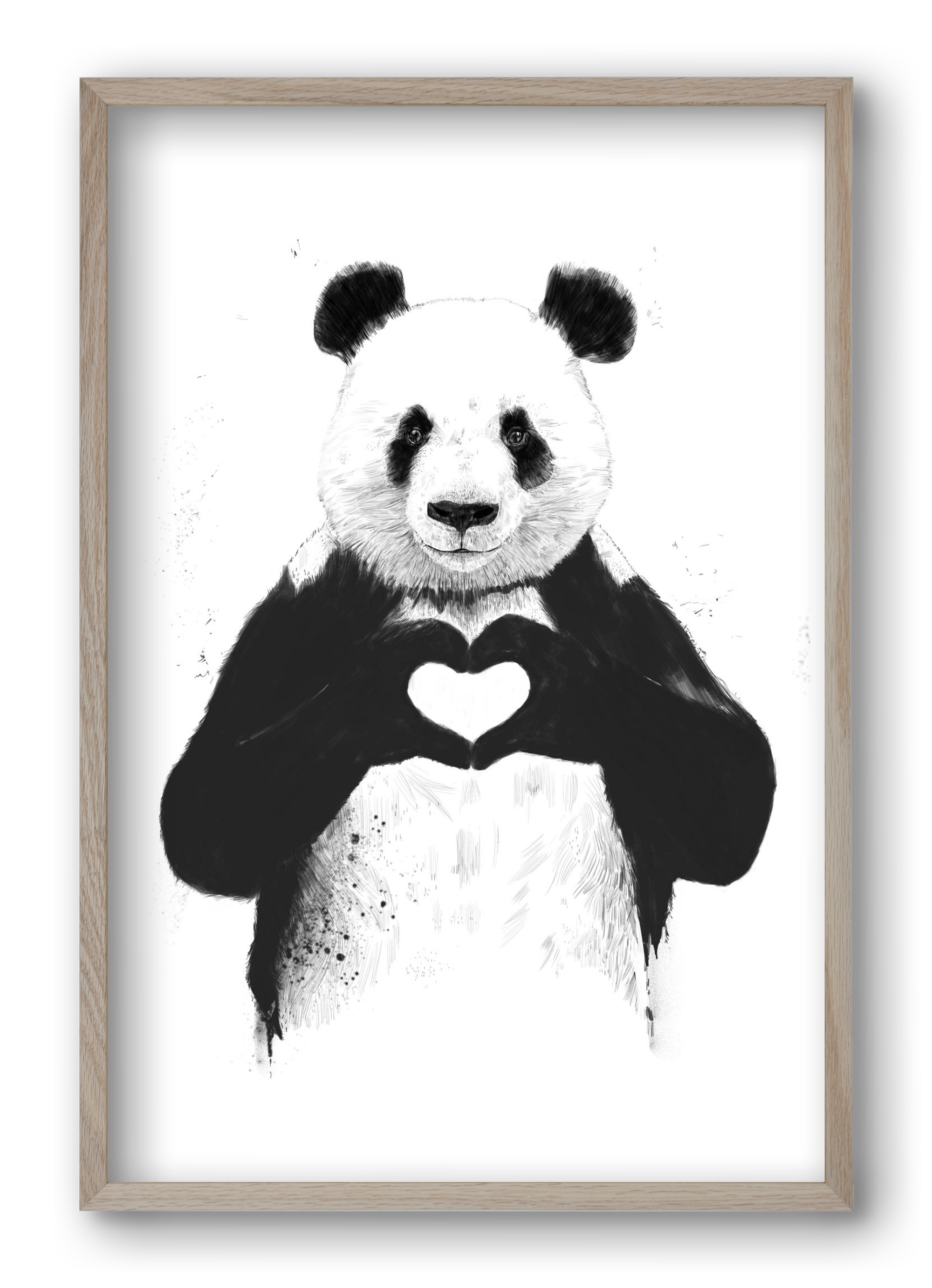 All you need is love, 40x60 cm (40x60 cm), Tölgy keret