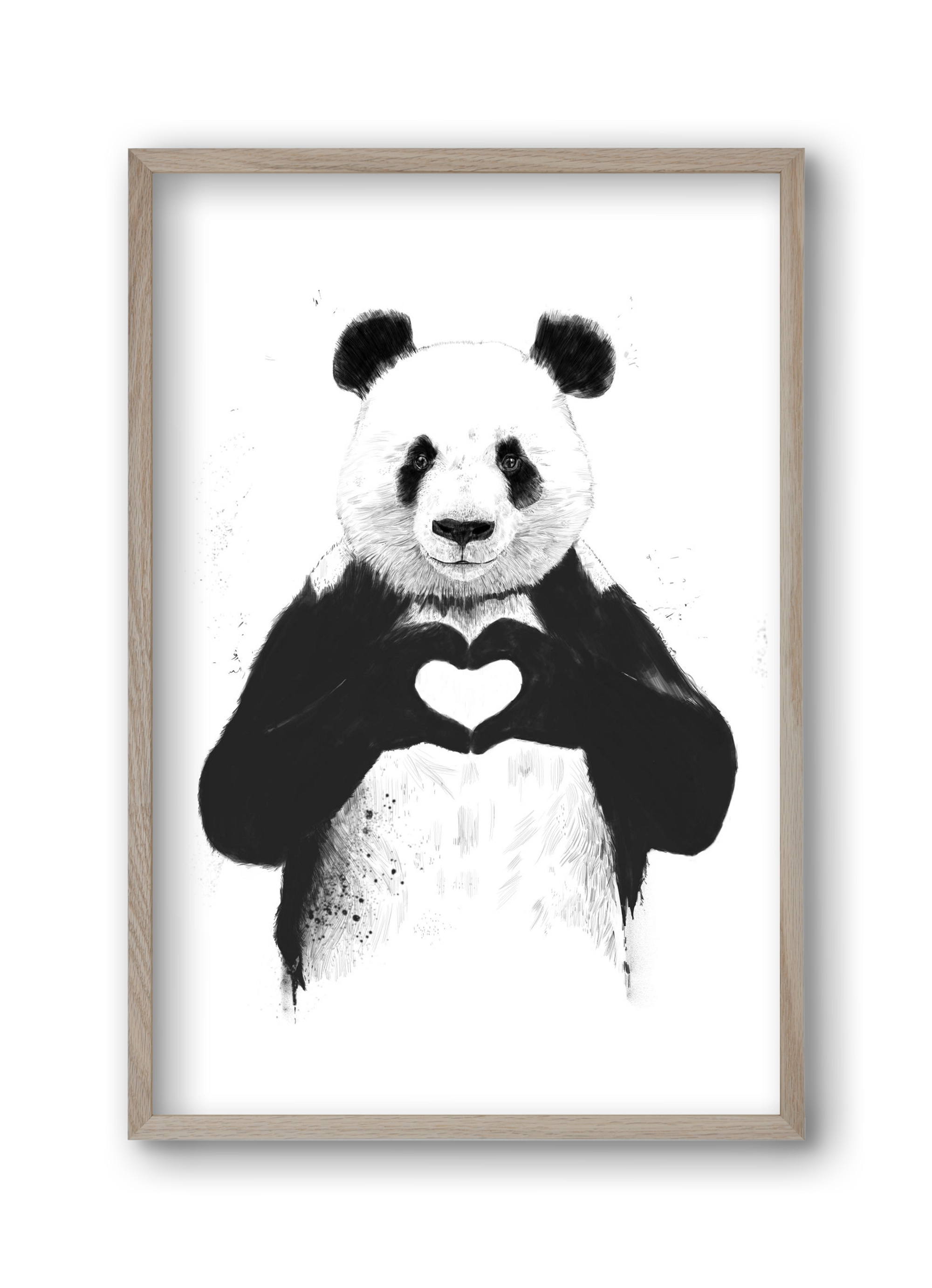 All you need is love, 30x45 cm (30x45 cm), Tölgy keret