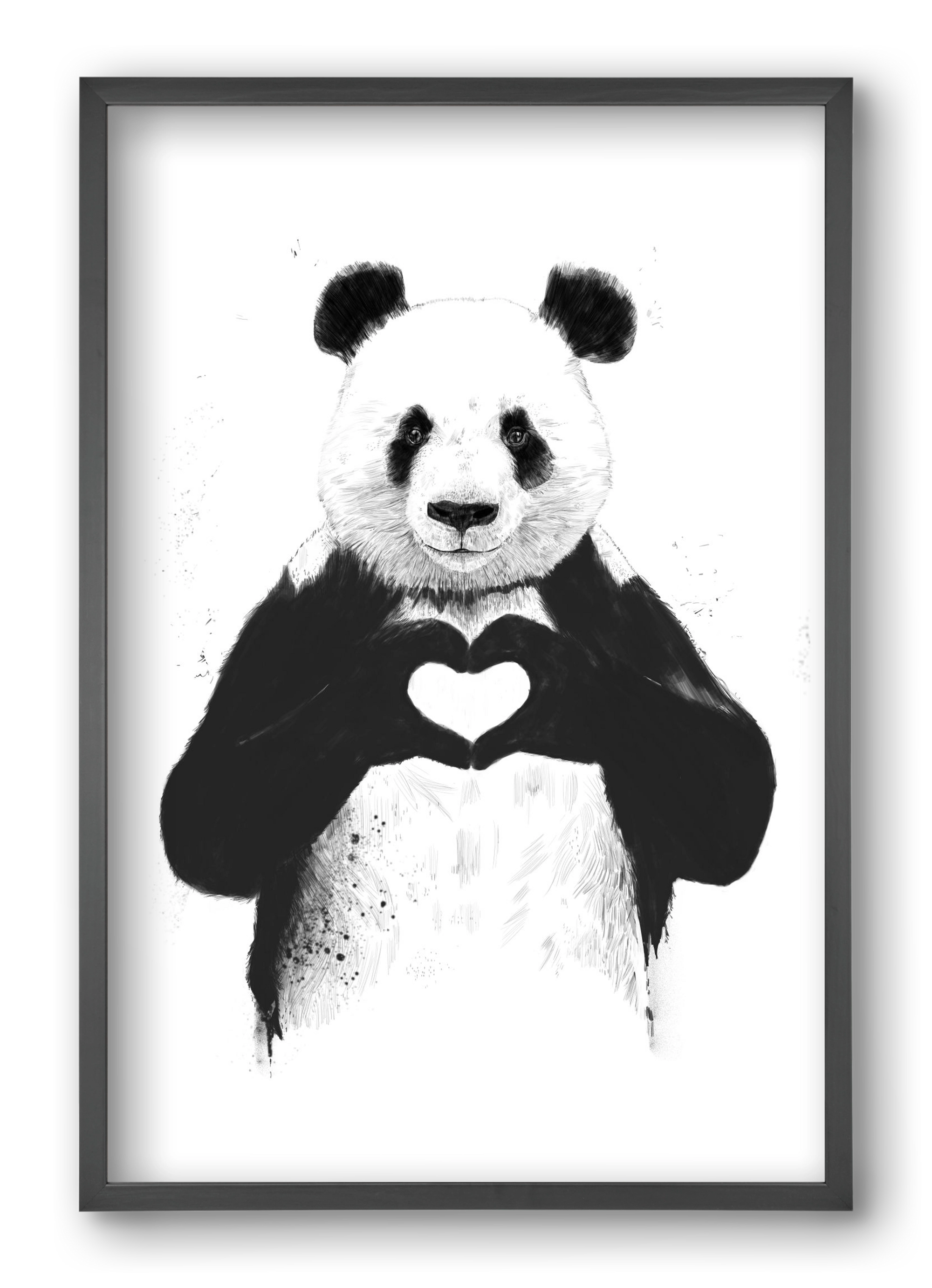 All you need is love, 40x60 cm (40x60 cm), Fekete keret