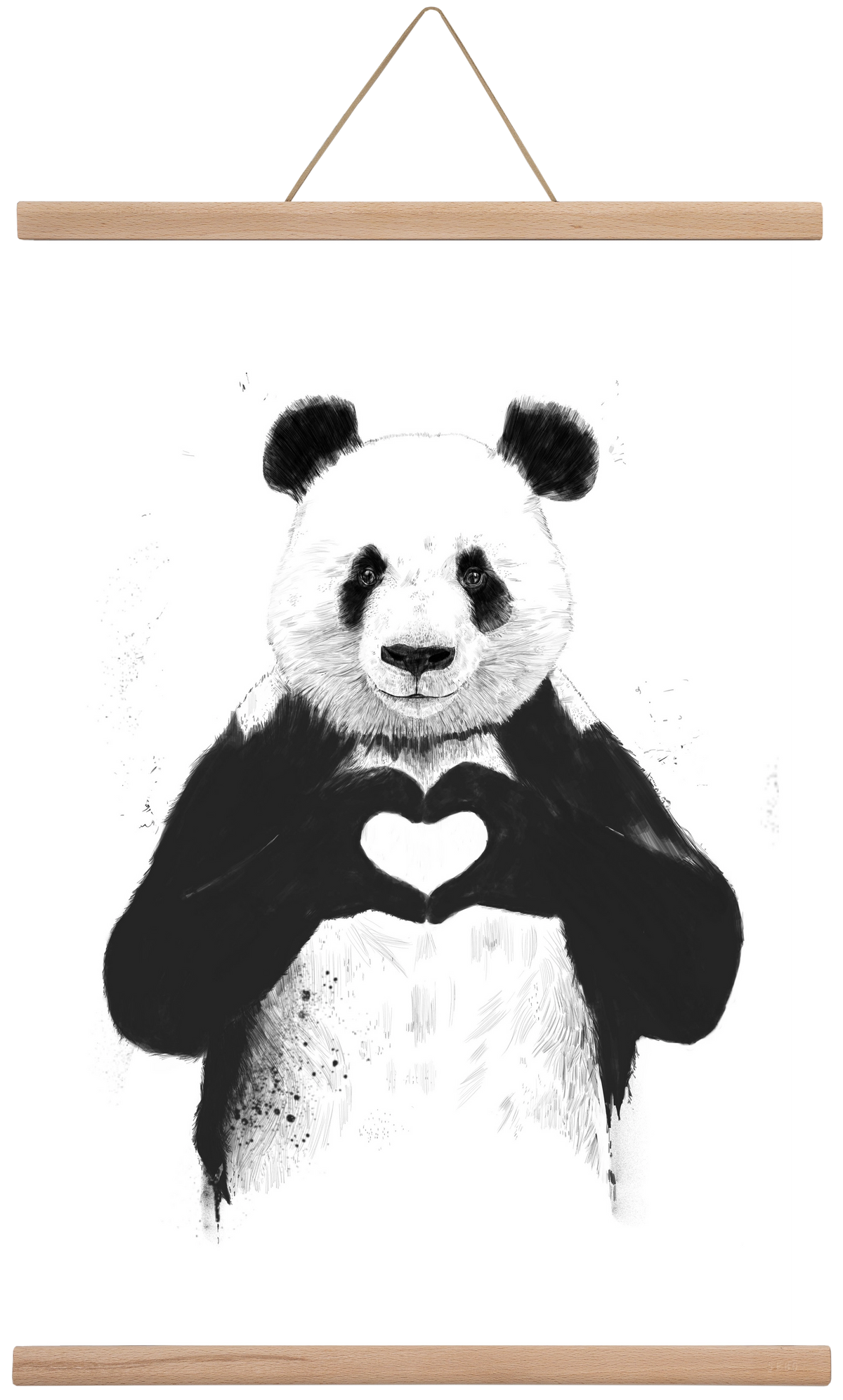 All you need is love, 40x60 cm (40x60 cm), Tölgy akasztó