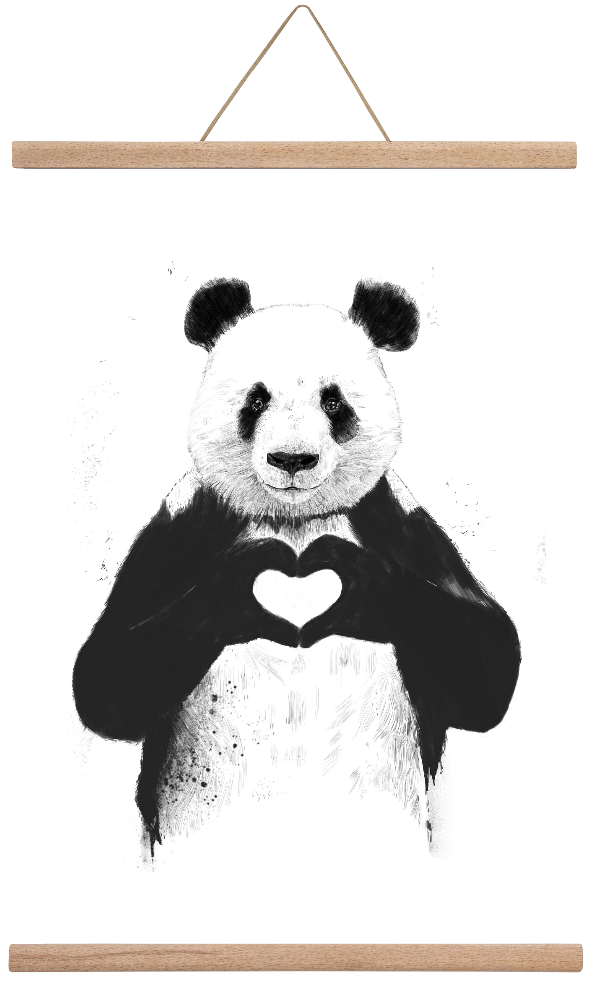 All you need is love, 40x60 cm (40x60 cm), Tölgy akasztó