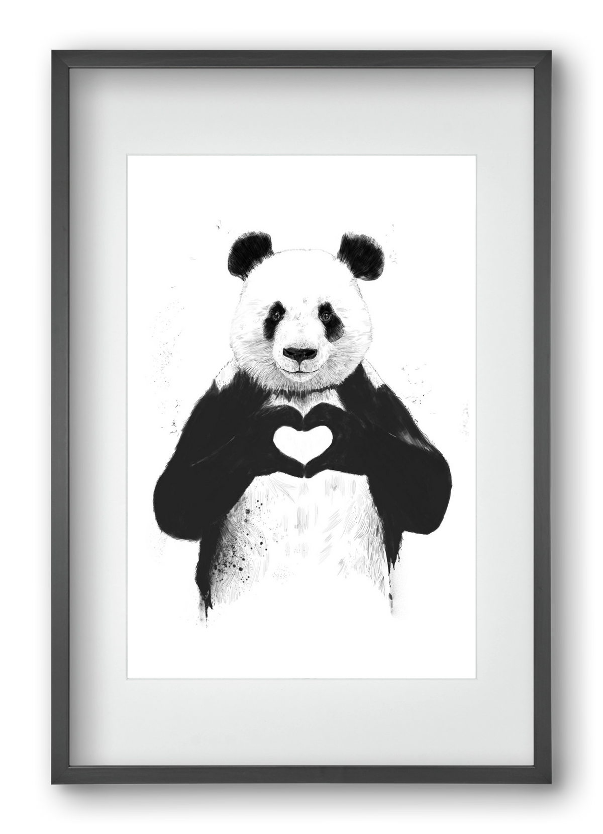 All you need is love, 40x60 cm (30x45 cm), Fekete keret, paszpartuval