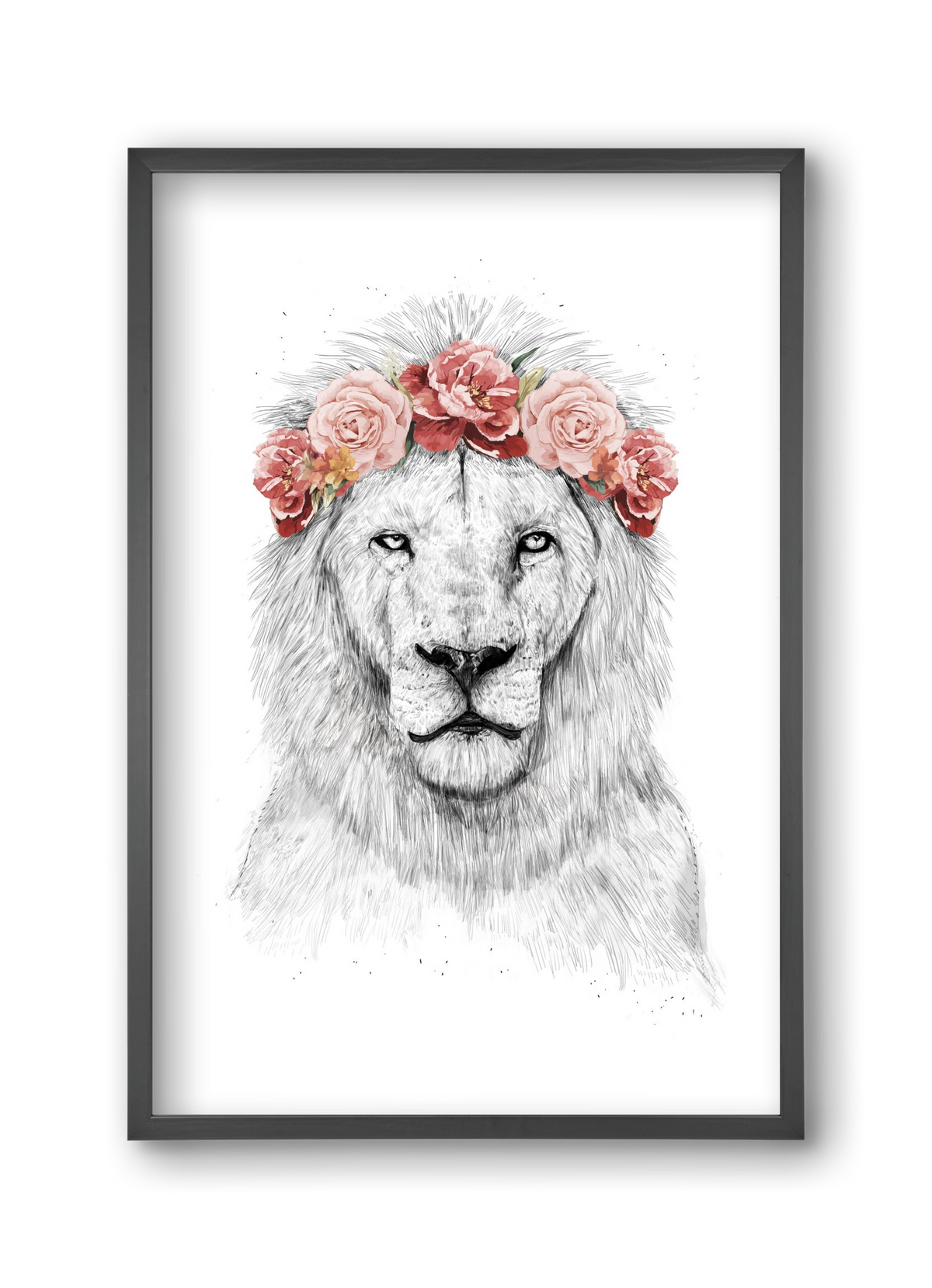 Festival lion, 30x45 cm (30x45 cm), Fekete keret