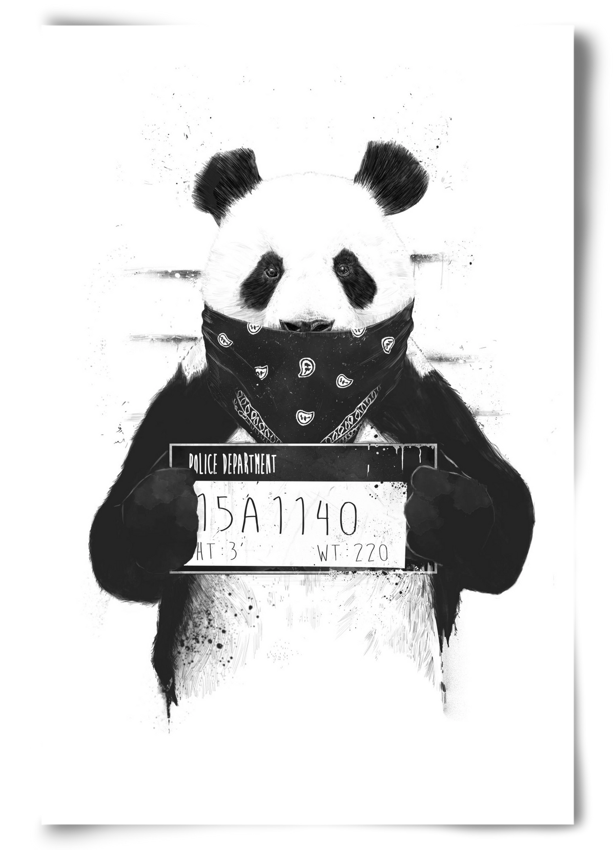 Bad panda, 60x90 cm, Keret nélkül