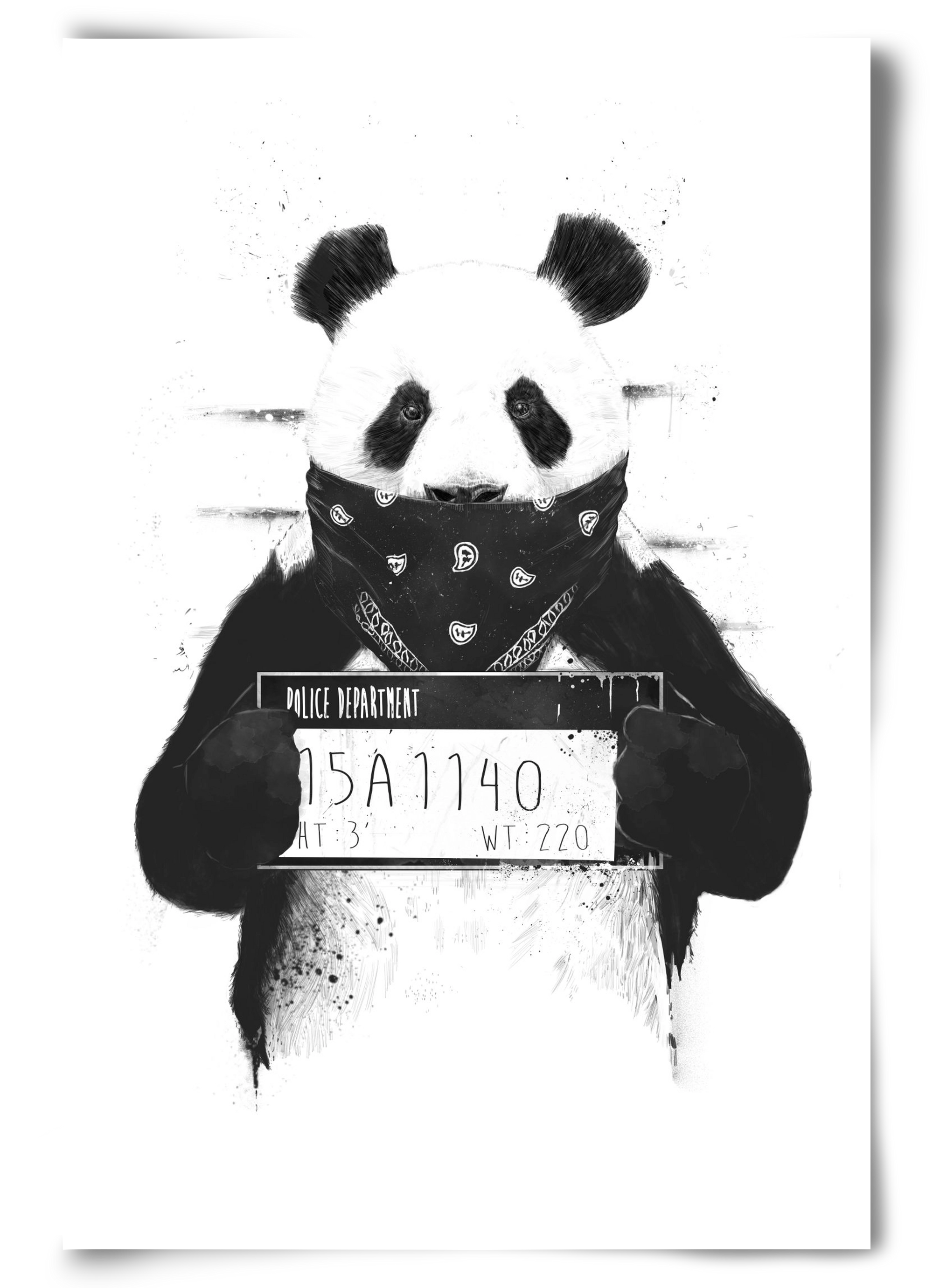 Bad panda, 60x90 cm, Keret nélkül