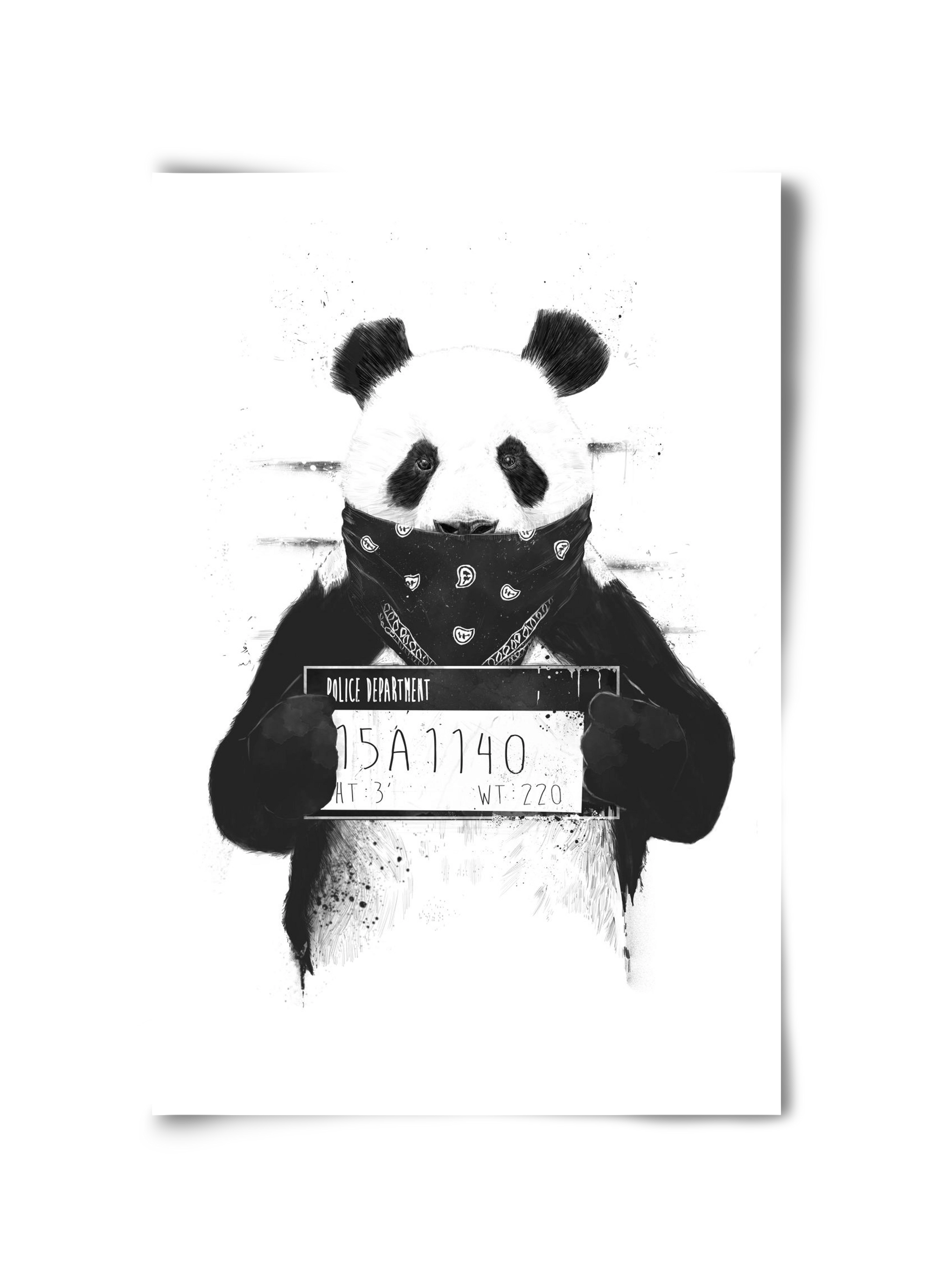 Bad panda, 30x45 cm, Keret nélkül