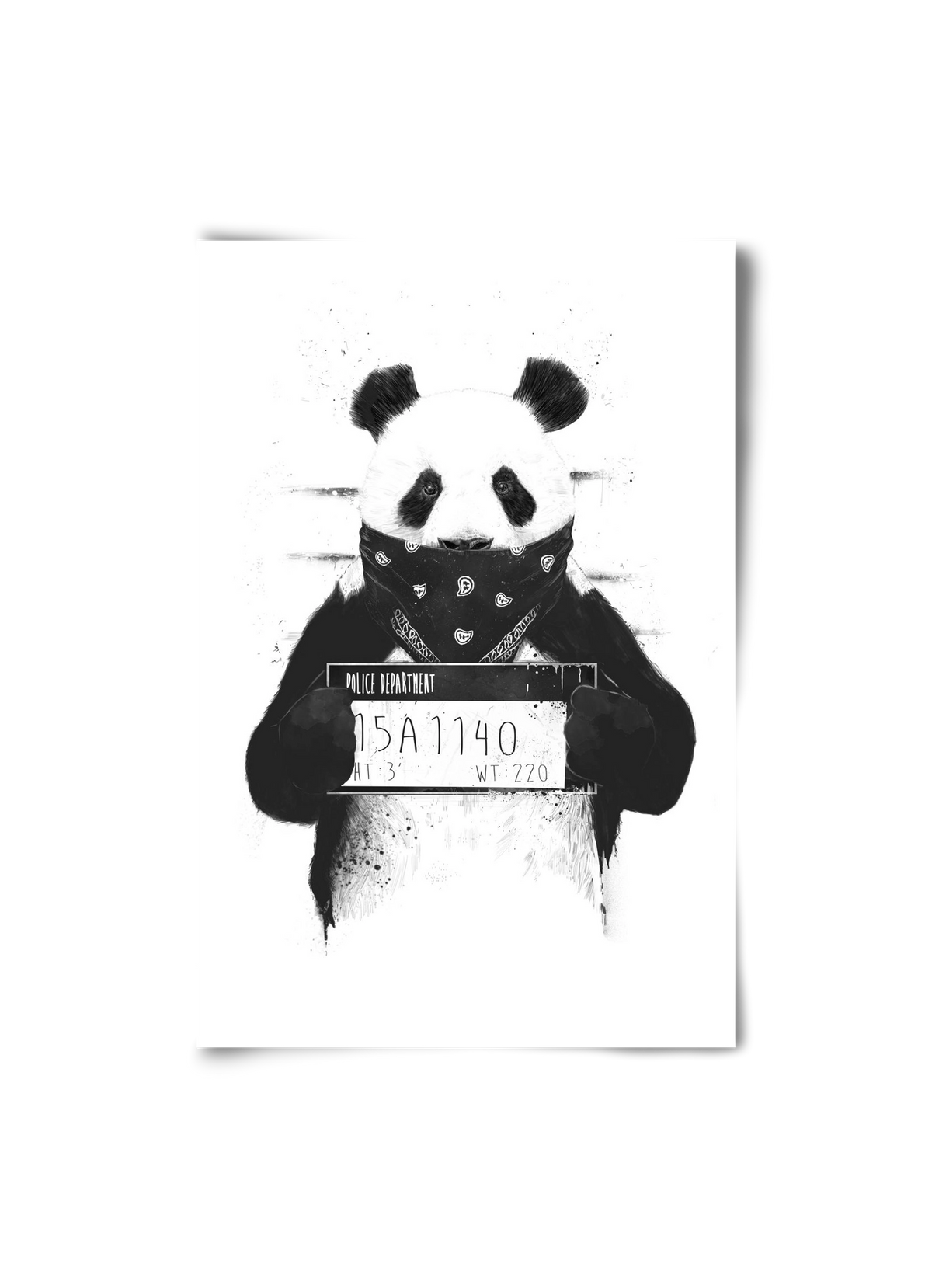 Bad panda, 20x30 cm, Keret nélkül