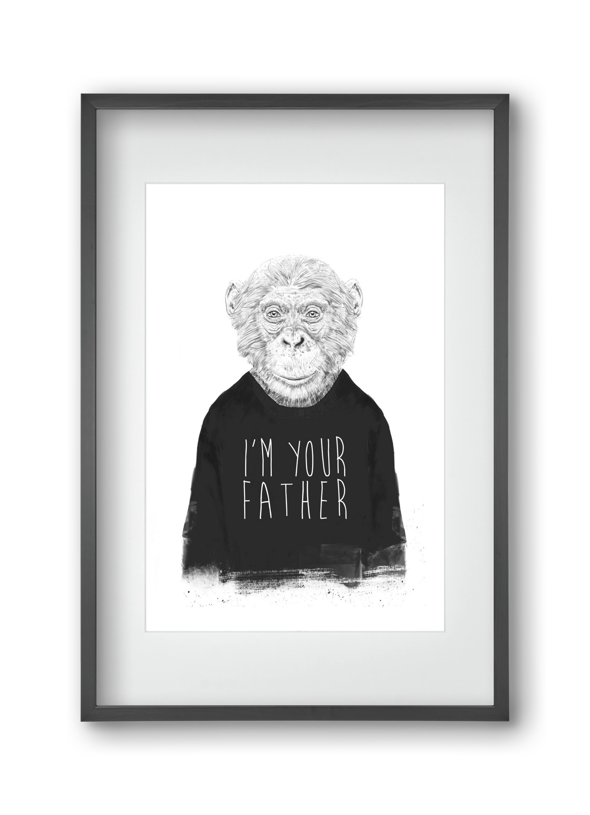I'm your father, 30x45 cm (20x30 cm), Fekete keret, paszpartuval