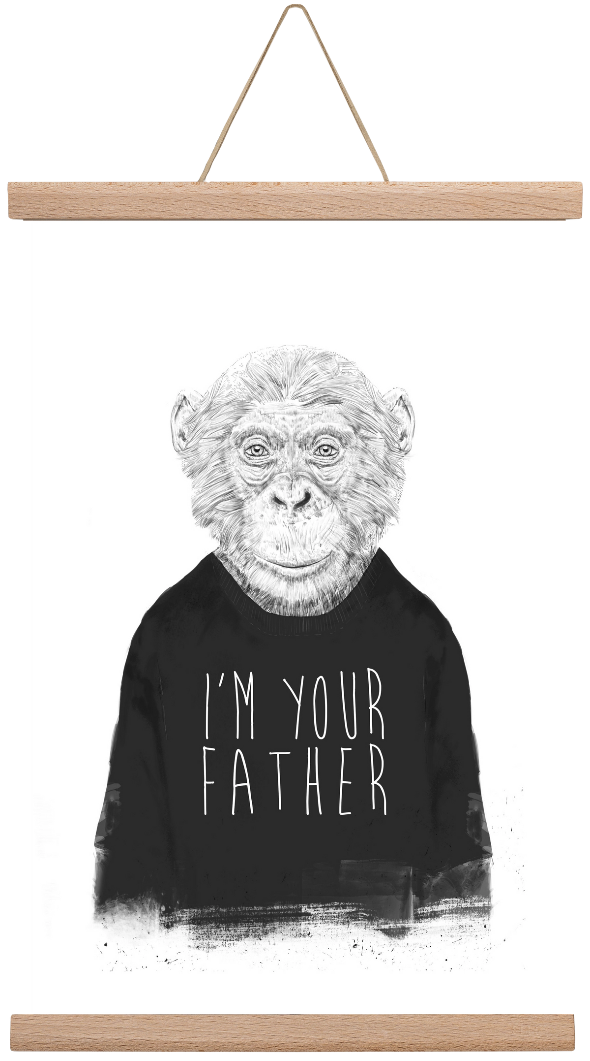 I'm your father, 30x45 cm (30x45 cm), Tölgy akasztó