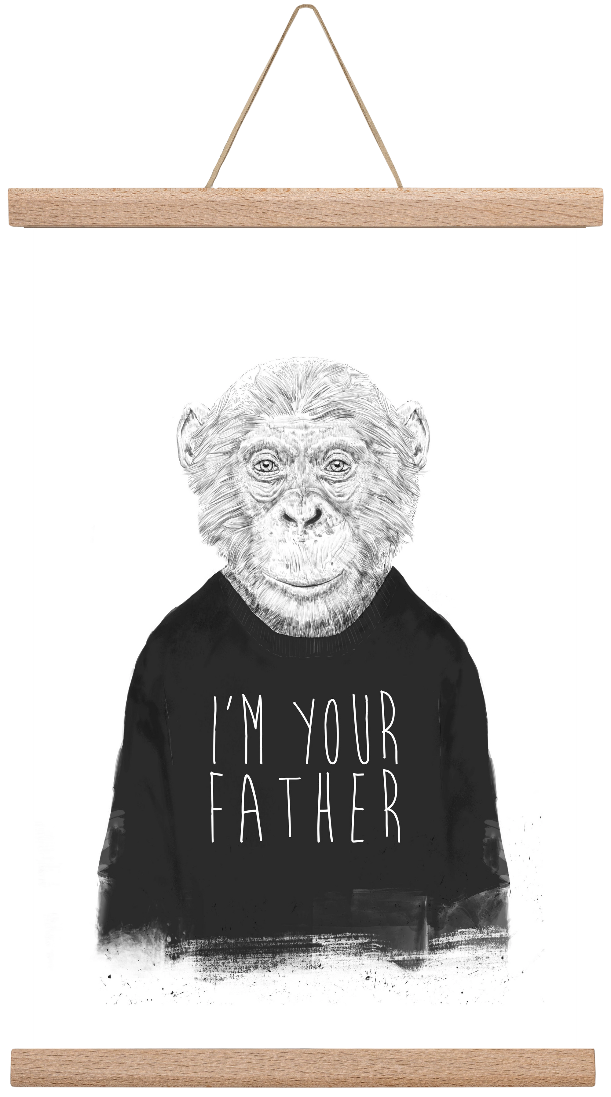 I'm your father, 30x45 cm (30x45 cm), Tölgy akasztó