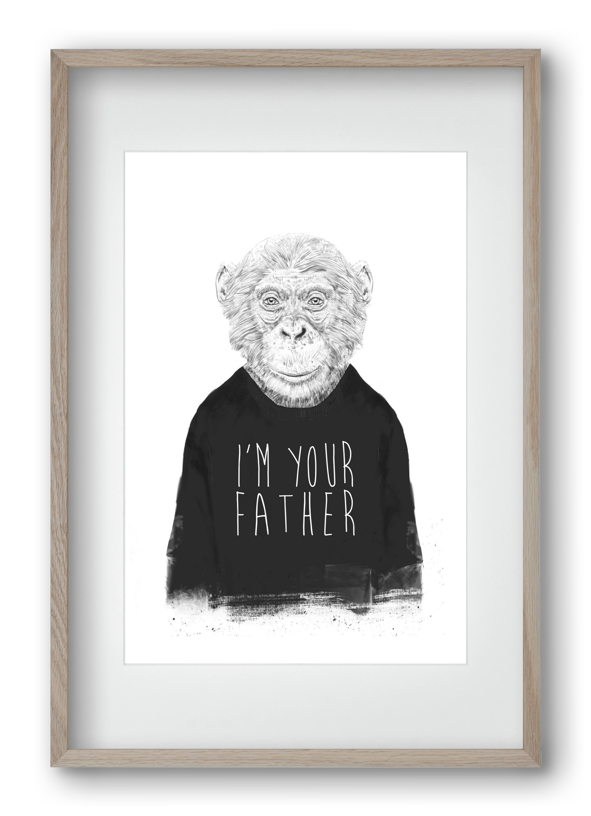 I'm your father, 40x60 cm (30x45 cm), Tölgy keret, paszpartuval