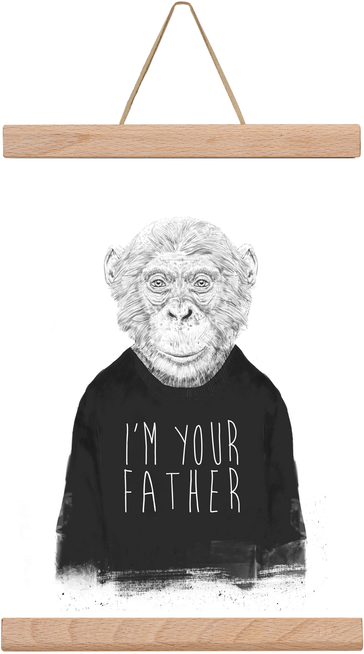 I'm your father, 20x30 cm (20x30 cm), Tölgy akasztó