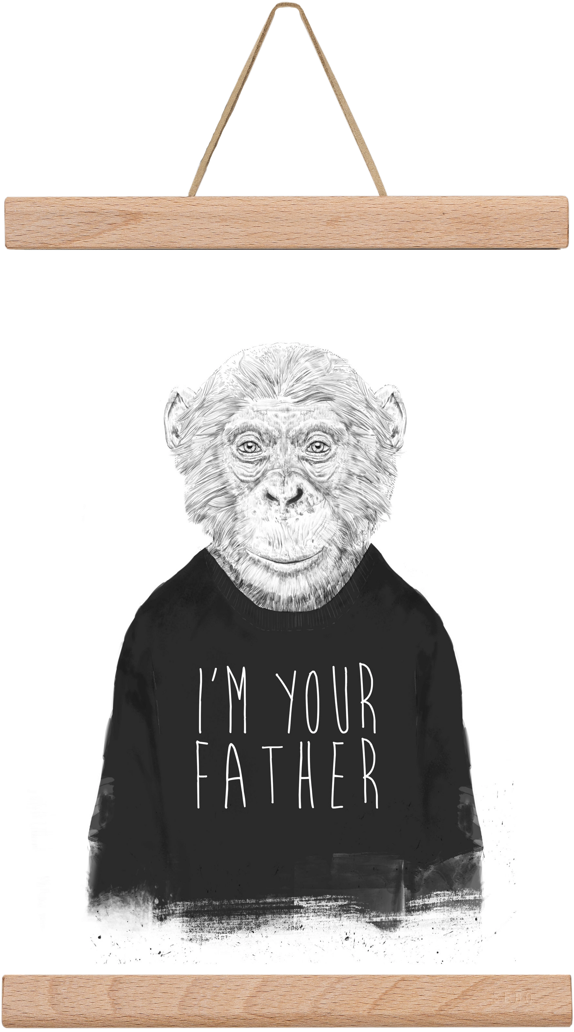 I'm your father, 20x30 cm (20x30 cm), Tölgy akasztó