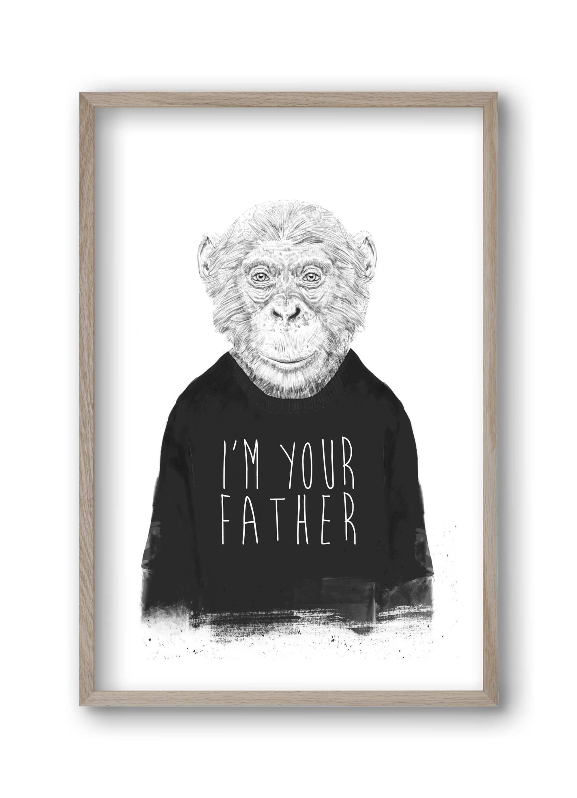I'm your father, 30x45 cm (30x45 cm), Tölgy keret