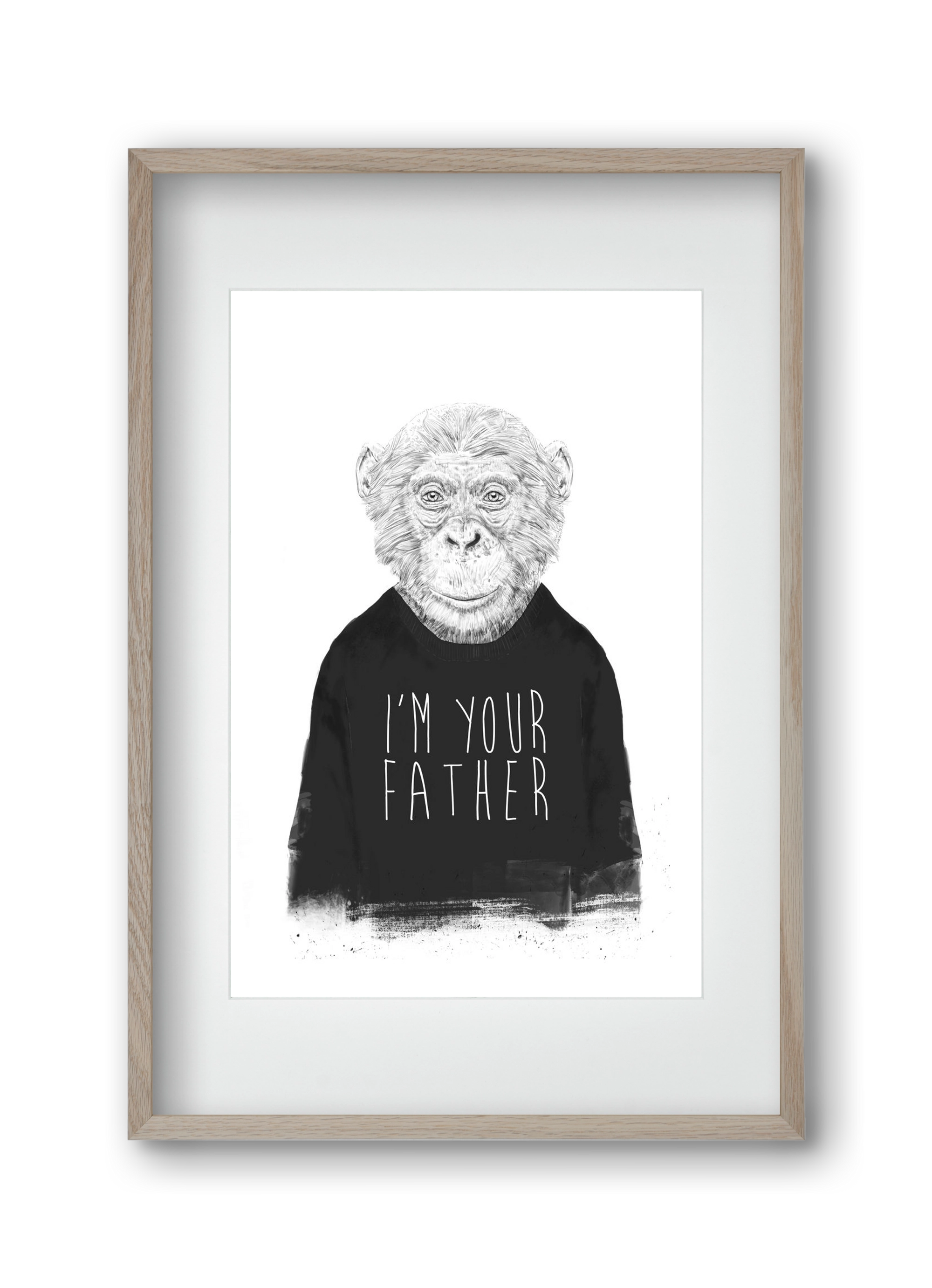 I'm your father, 30x45 cm (20x30 cm), Tölgy keret, paszpartuval