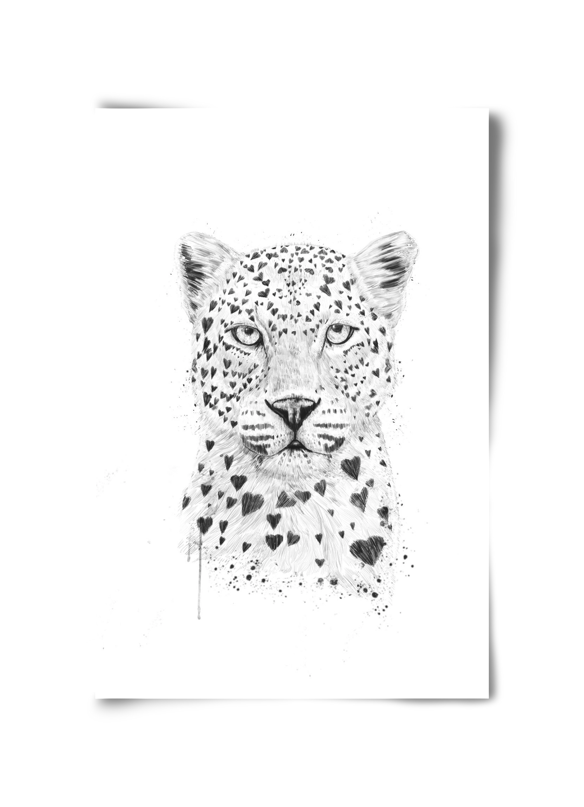 Lovely leopard, 30x45 cm, Keret nélkül