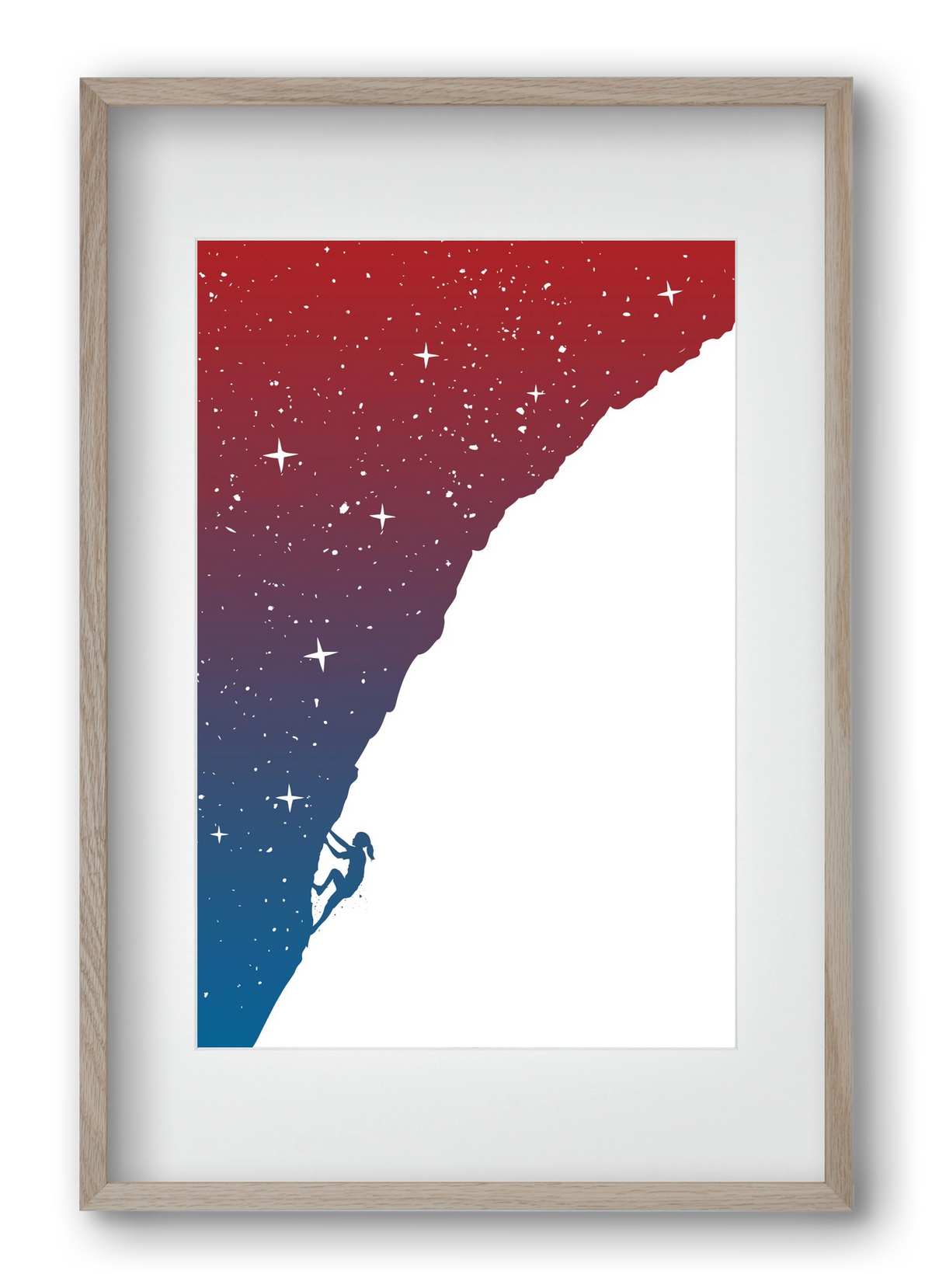 Night climbing, 40x60 cm (30x45 cm), Tölgy keret, paszpartuval