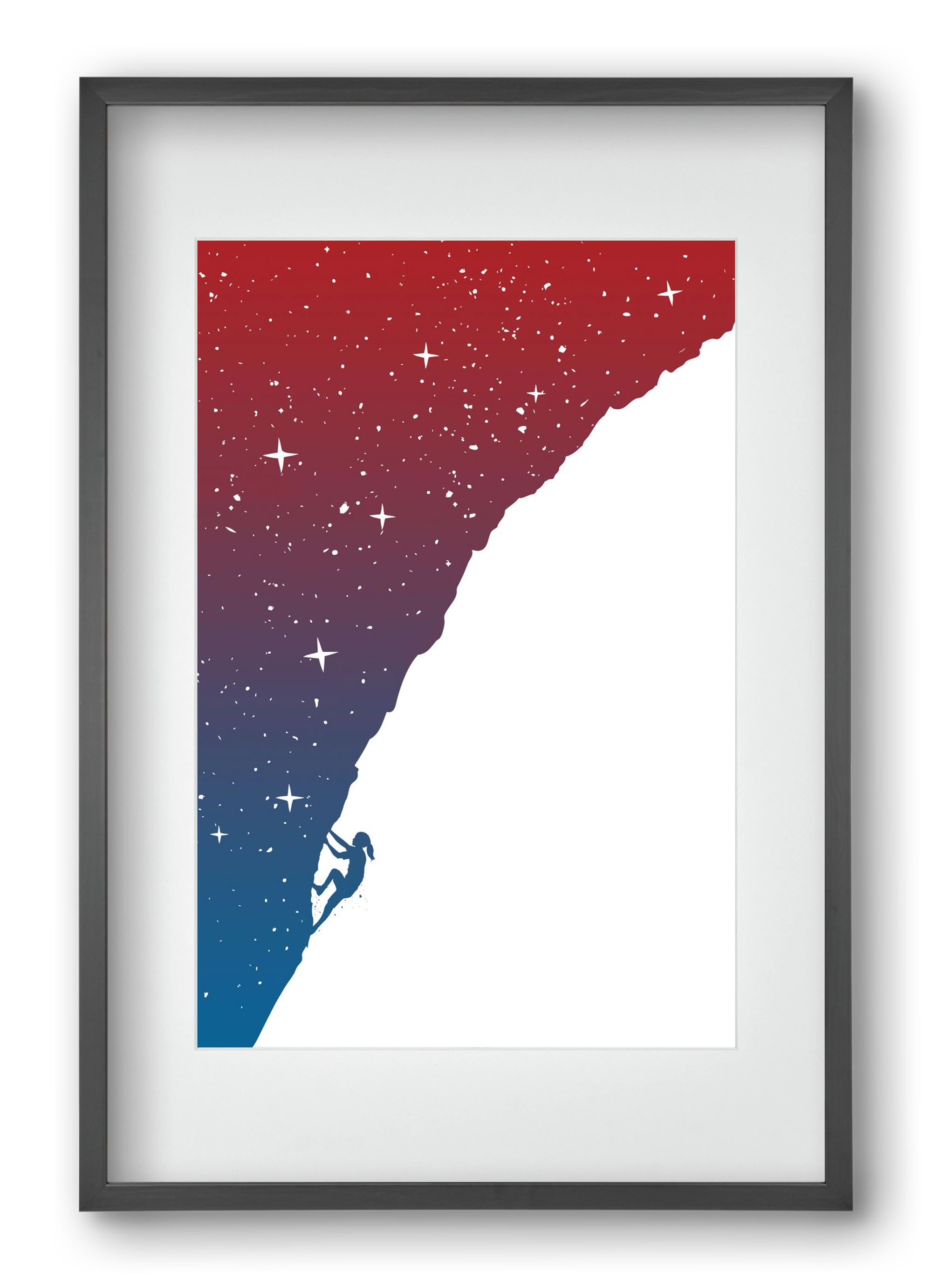 Night climbing, 40x60 cm (30x45 cm), Fekete keret, paszpartuval