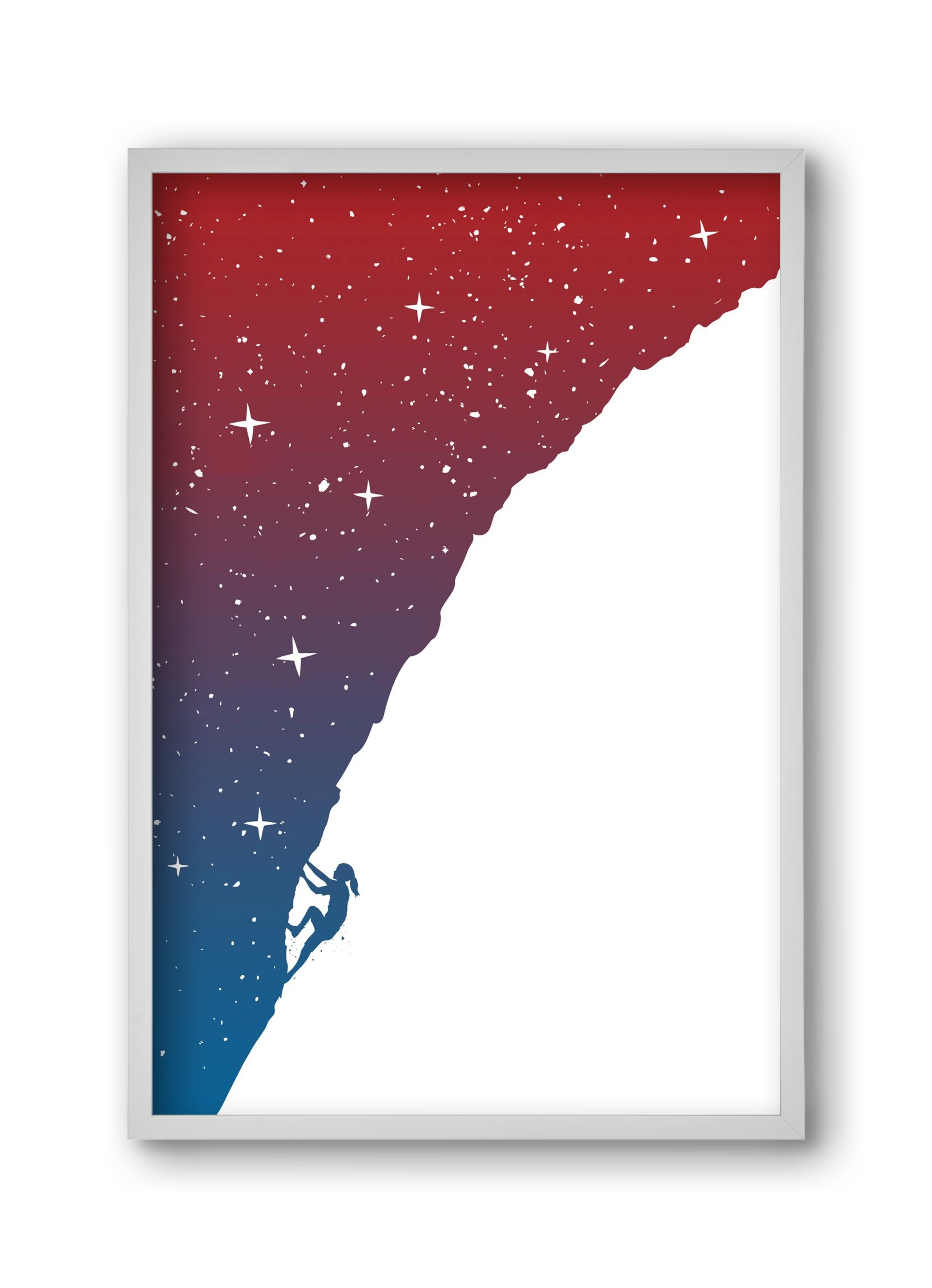 Night climbing, 30x45 cm (30x45 cm), Fehér keret