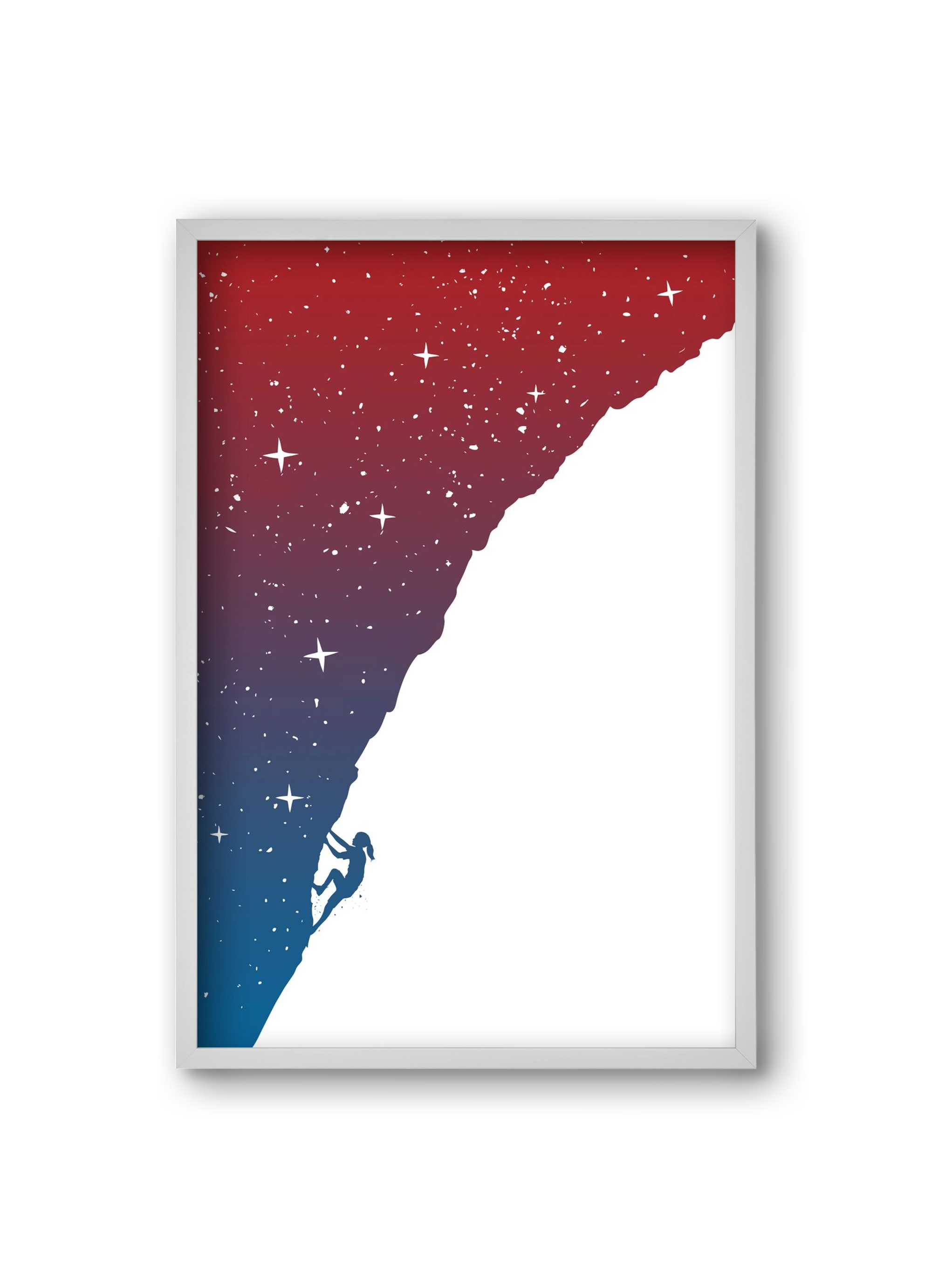 Night climbing, 20x30 cm (20x30 cm), Fehér keret