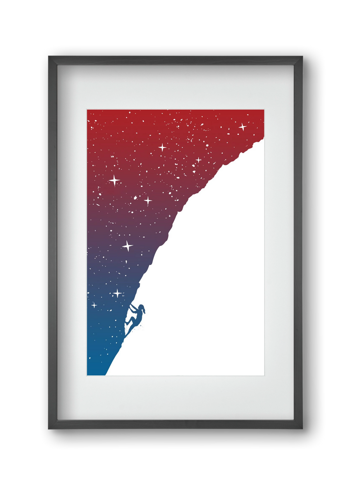 Night climbing, 30x45 cm (20x30 cm), Fekete keret, paszpartuval