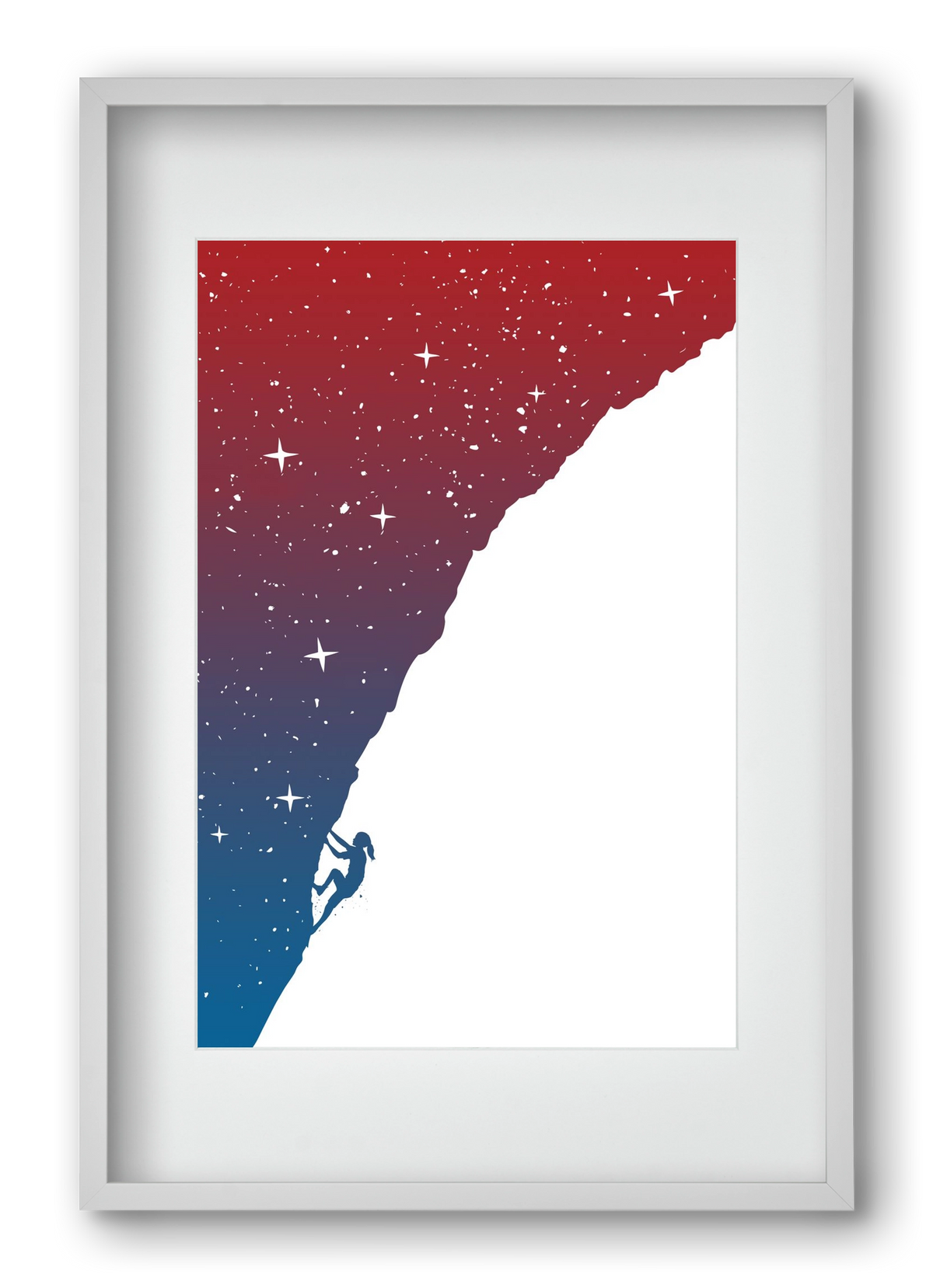 Night climbing, 40x60 cm (30x45 cm), Fehér keret, paszpartuval