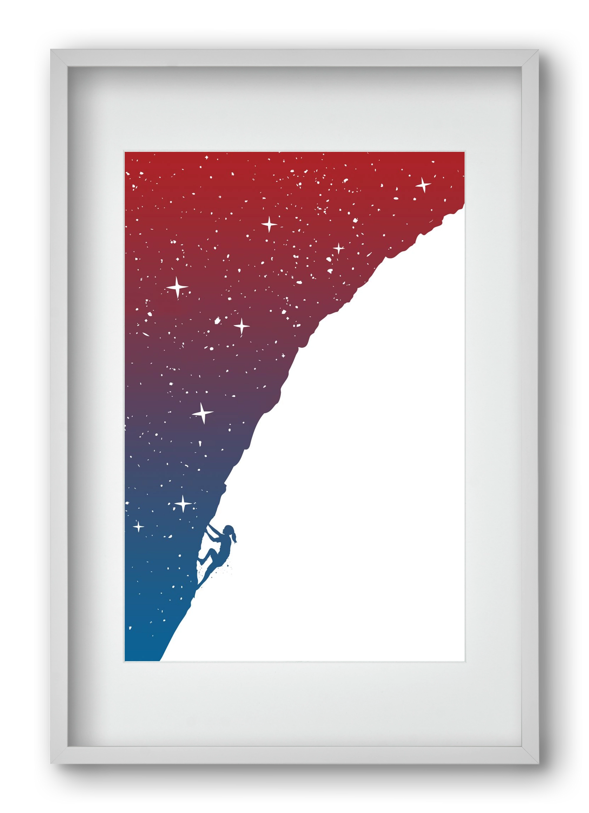 Night climbing, 40x60 cm (30x45 cm), Fehér keret, paszpartuval