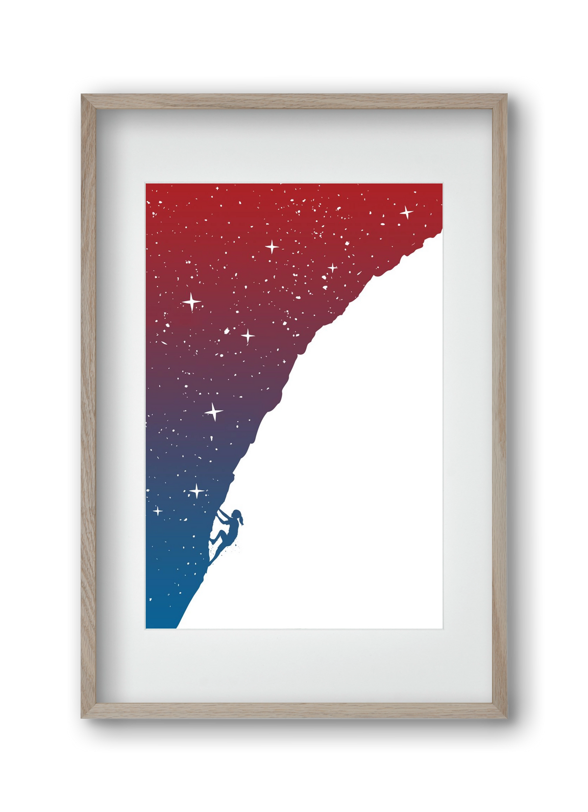 Night climbing, 30x45 cm (20x30 cm), Tölgy keret, paszpartuval