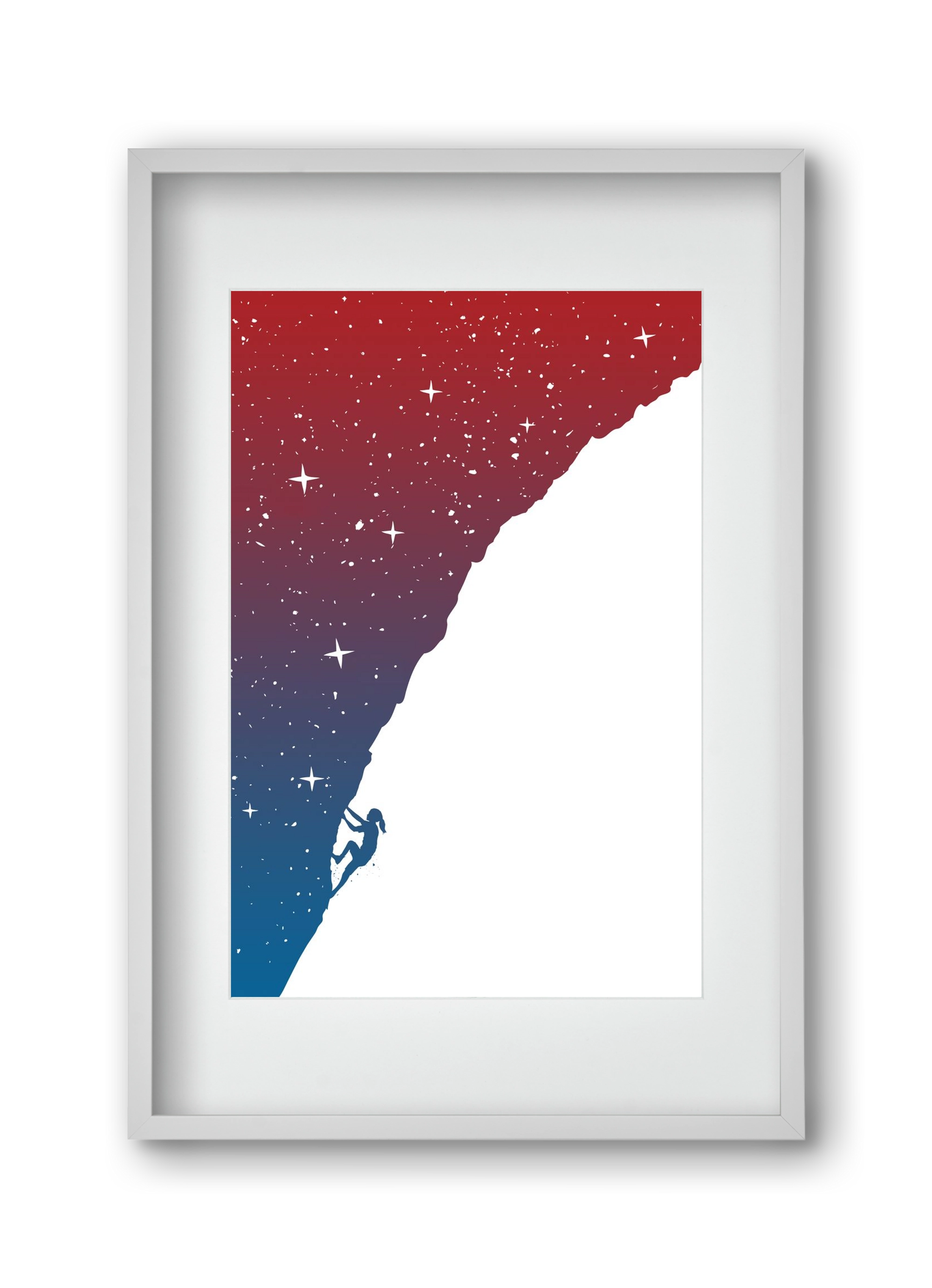 Night climbing, 30x45 cm (20x30 cm), Fehér keret, paszpartuval