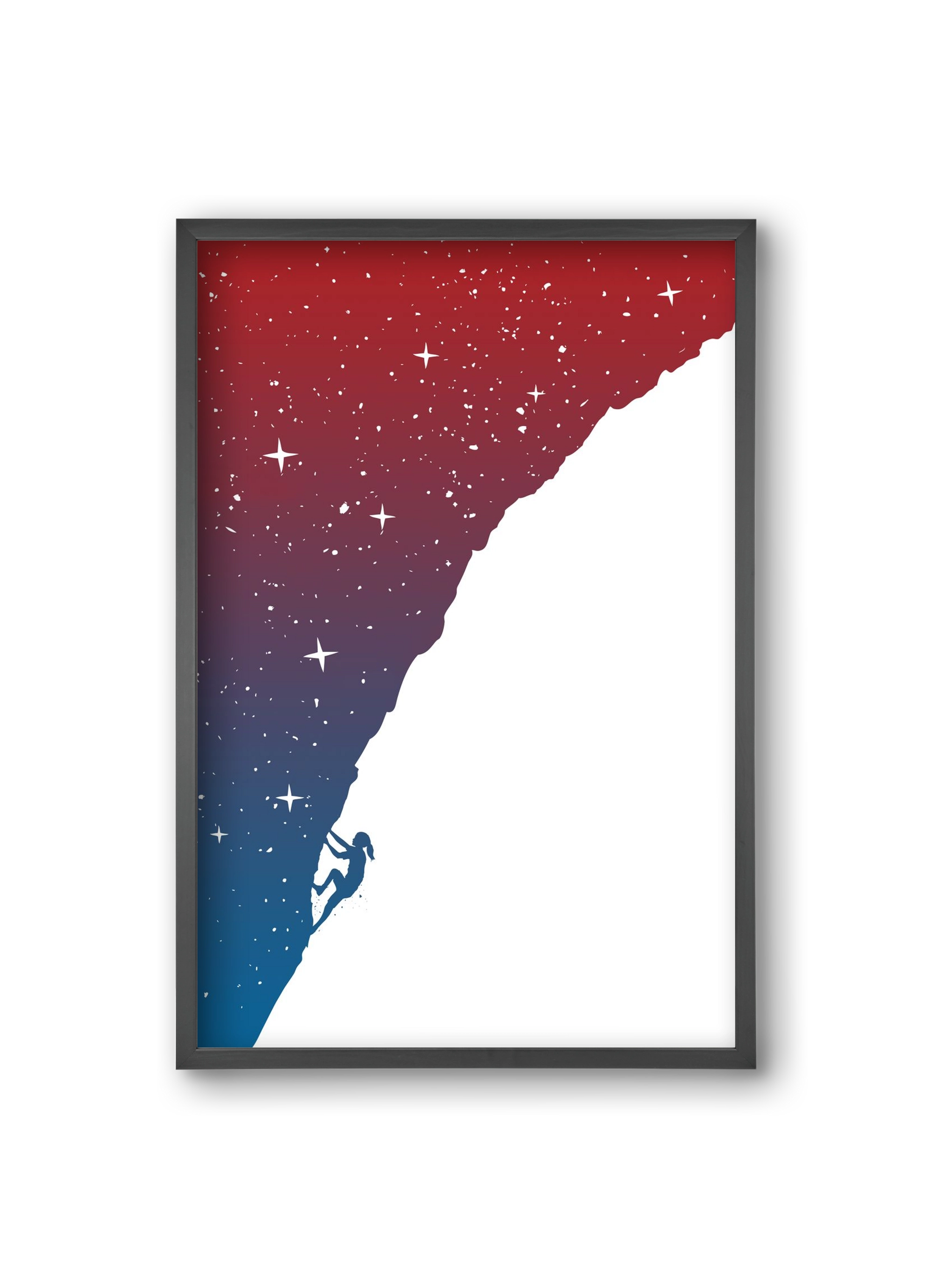 Night climbing, 20x30 cm (20x30 cm), Fekete keret