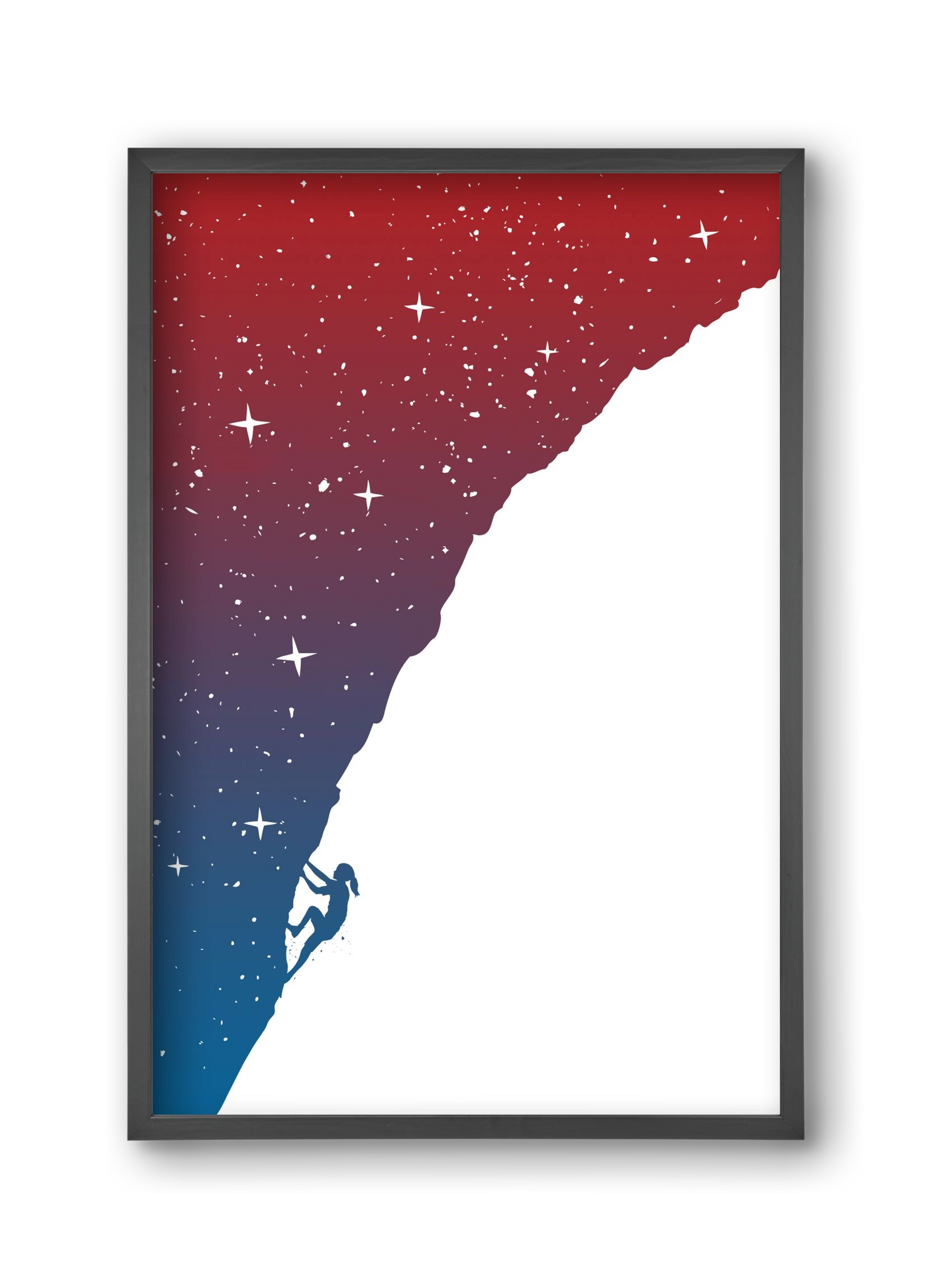 Night climbing, 30x45 cm (30x45 cm), Fekete keret