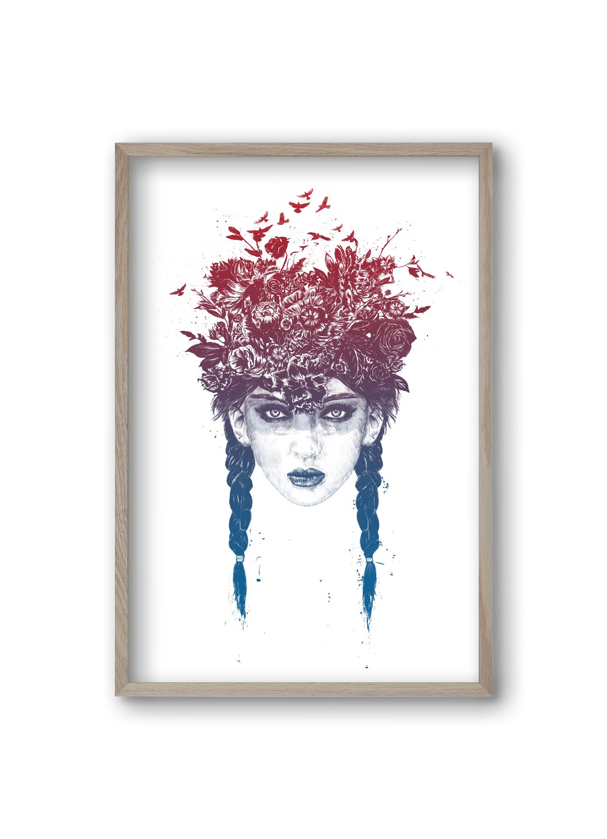 Summer Queen, 20x30 cm (20x30 cm), Tölgy keret