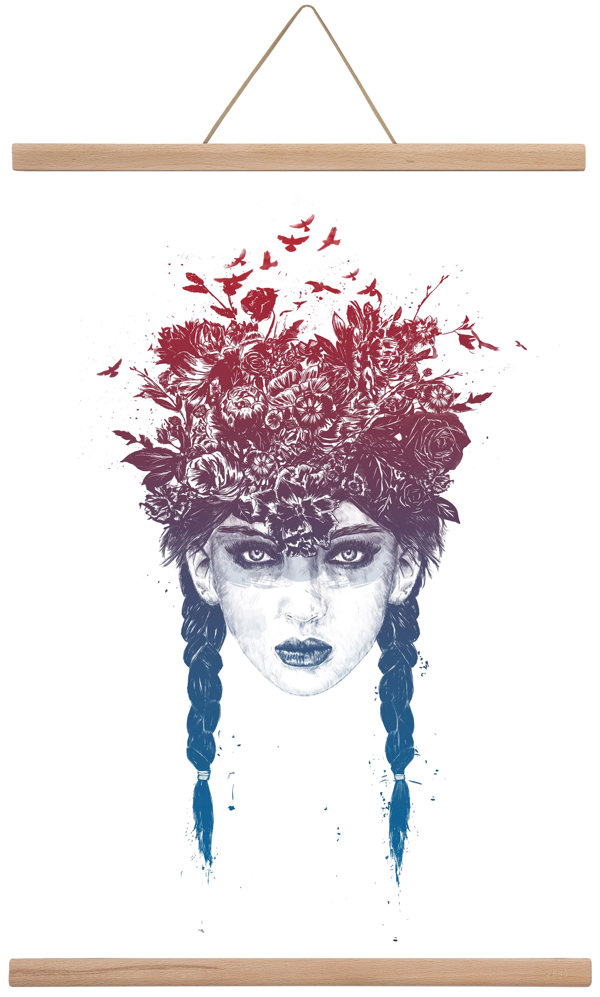 Summer Queen, 40x60 cm (40x60 cm), Tölgy akasztó