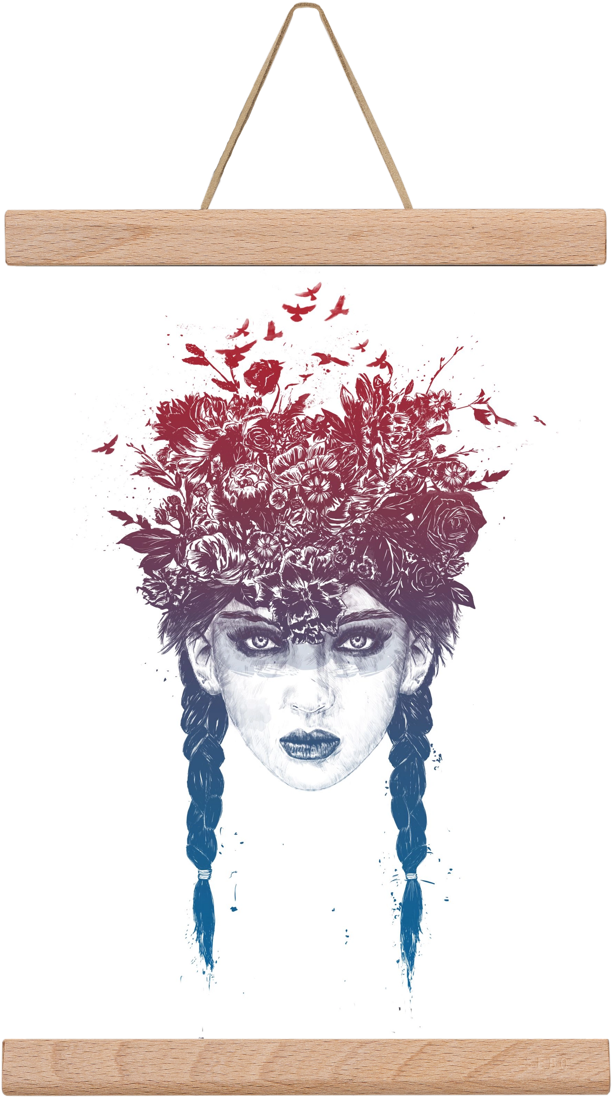 Summer Queen, 20x30 cm (20x30 cm), Tölgy akasztó