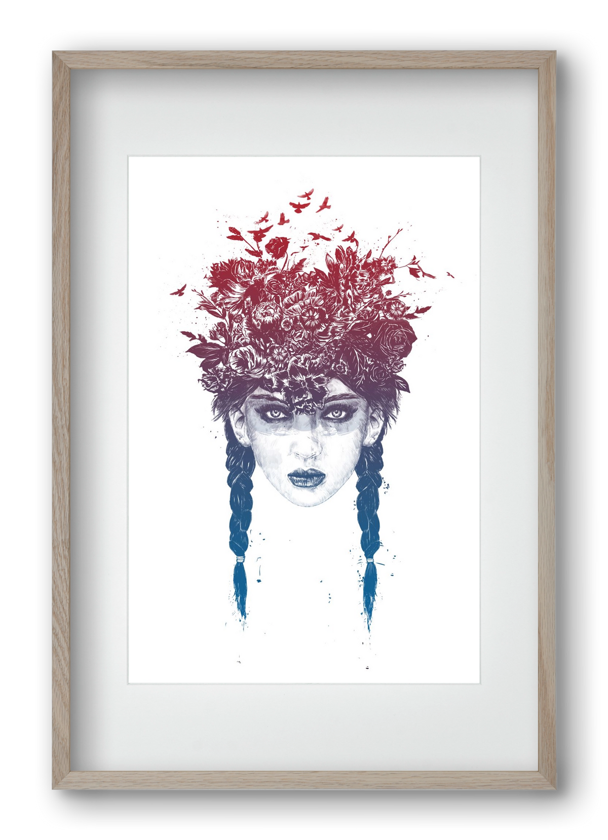 Summer Queen, 40x60 cm (30x45 cm), Tölgy keret, paszpartuval