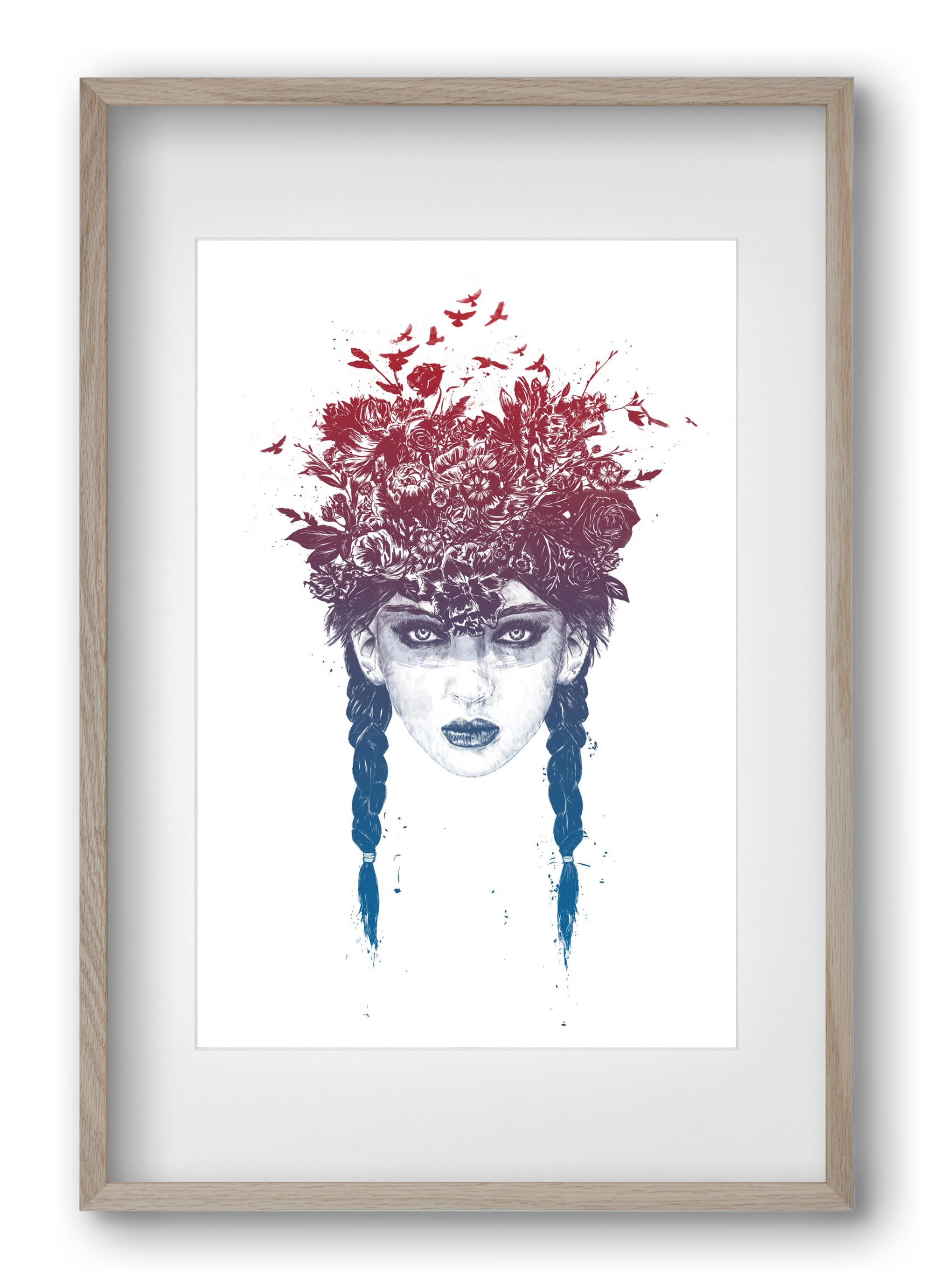 Summer Queen, 40x60 cm (30x45 cm), Tölgy keret, paszpartuval