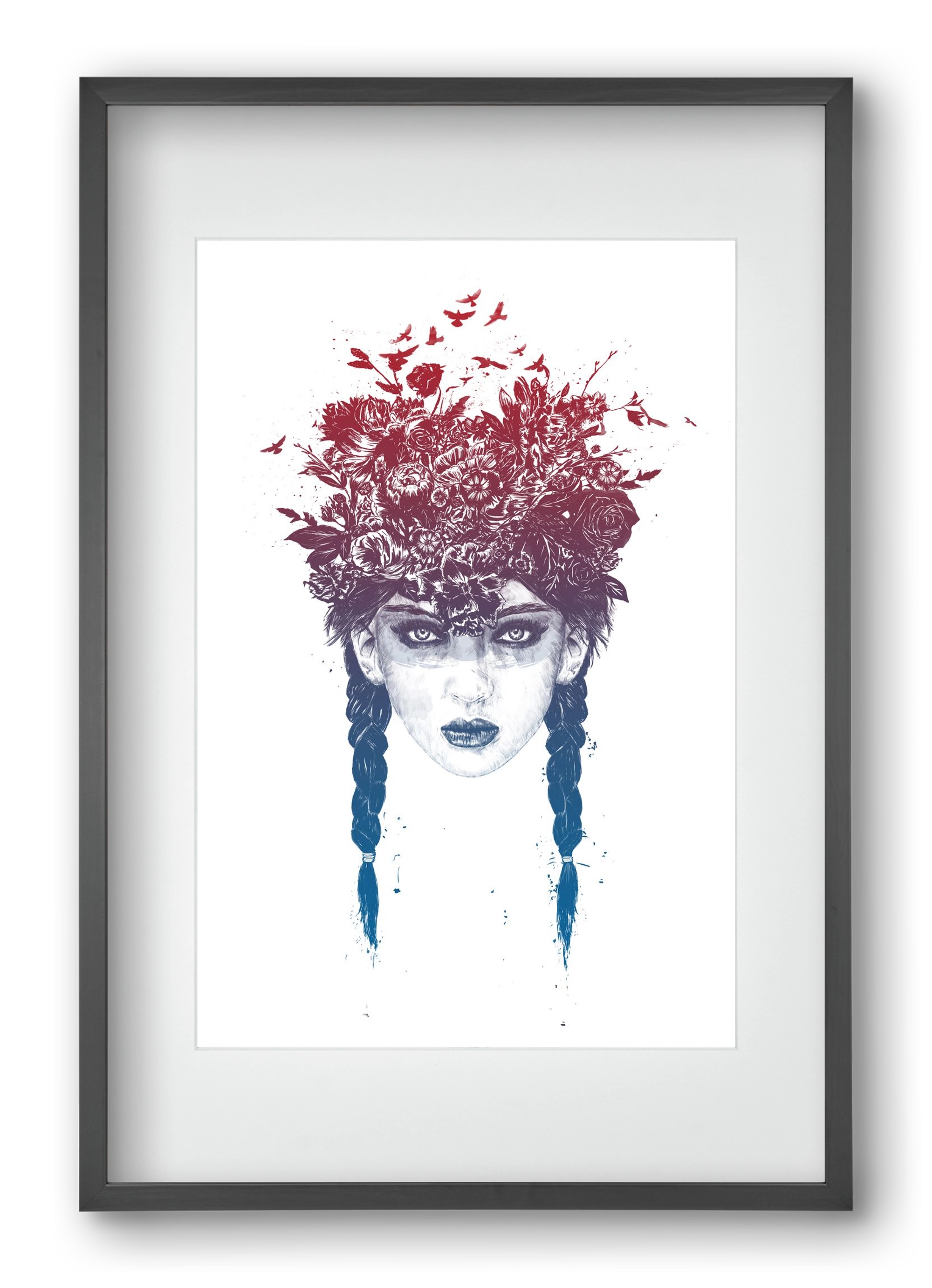 Summer Queen, 40x60 cm (30x45 cm), Fekete keret, paszpartuval