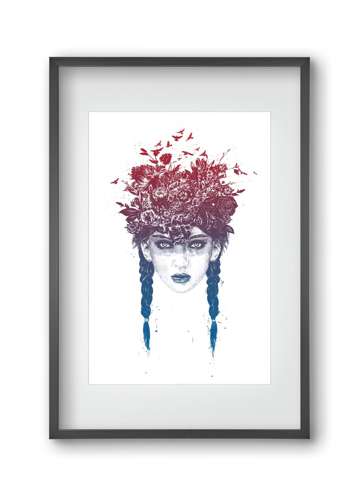 Summer Queen, 30x45 cm (20x30 cm), Fekete keret, paszpartuval