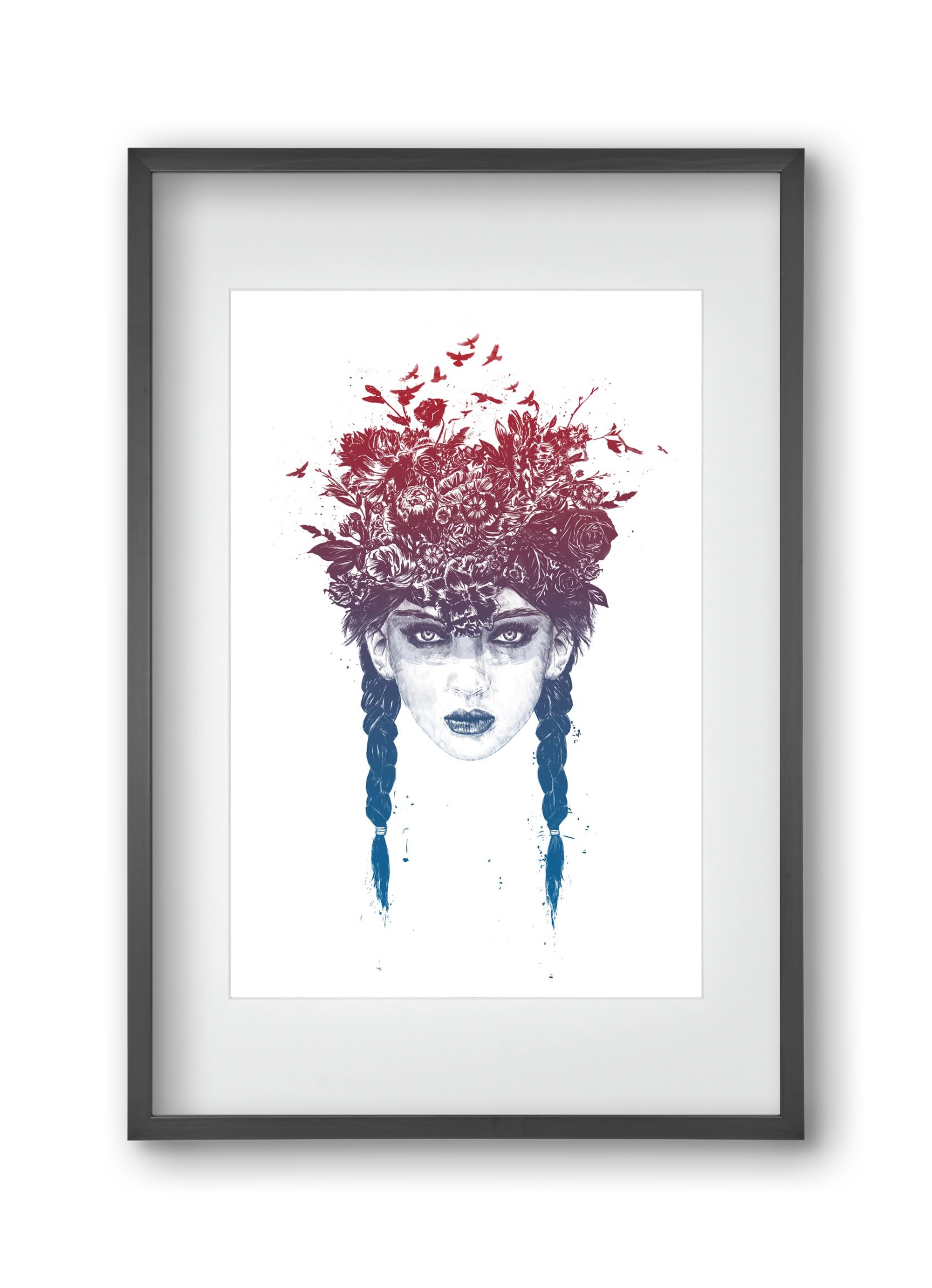 Summer Queen, 30x45 cm (20x30 cm), Fekete keret, paszpartuval