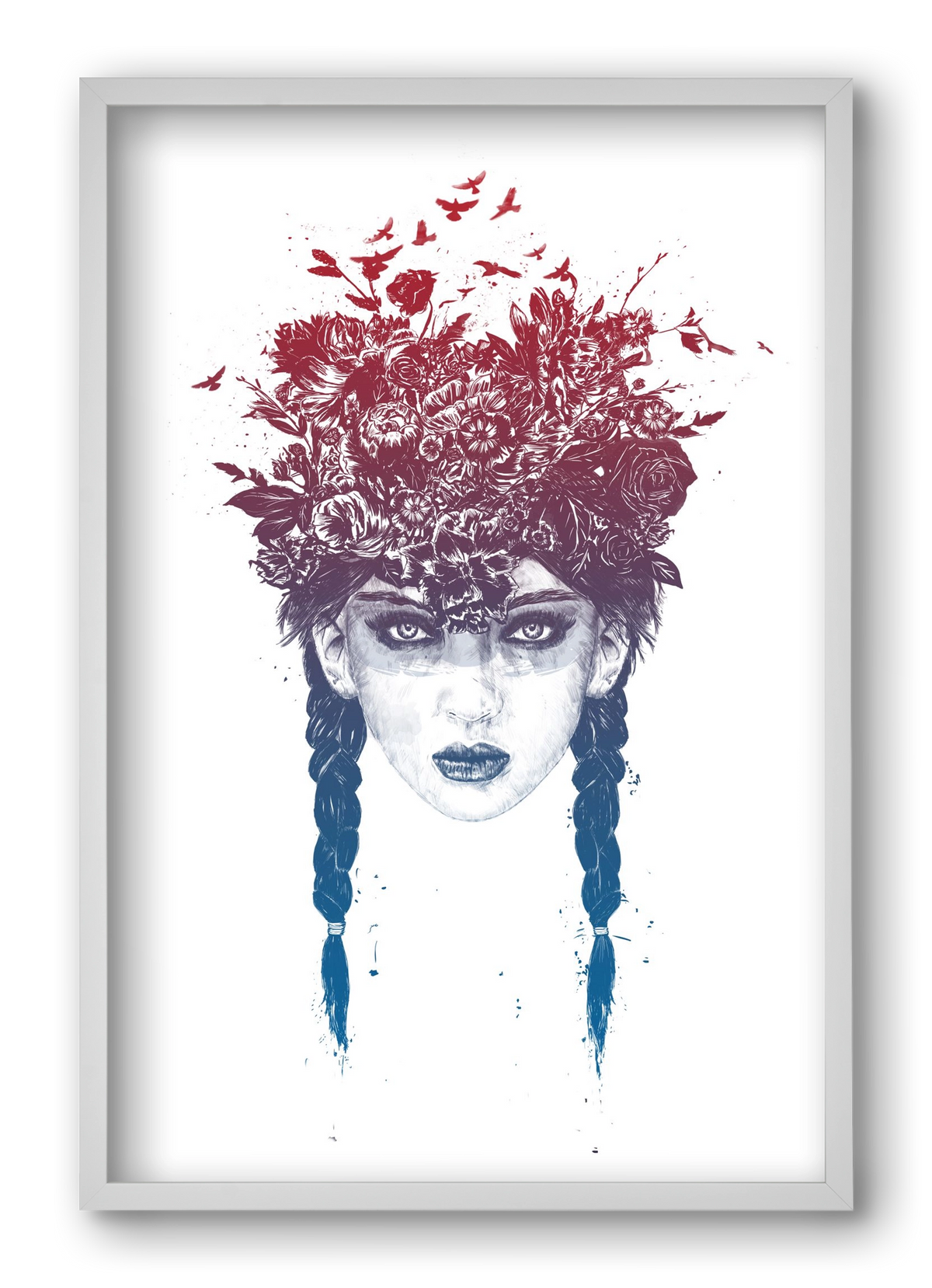 Summer Queen, 40x60 cm (40x60 cm), Fehér keret